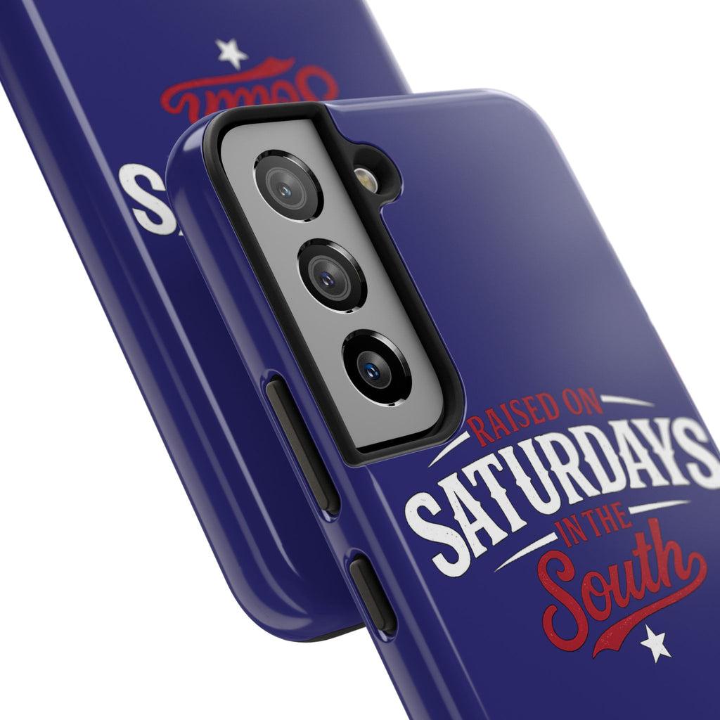 Raised on Saturdays in the South Phone Case-(blue)