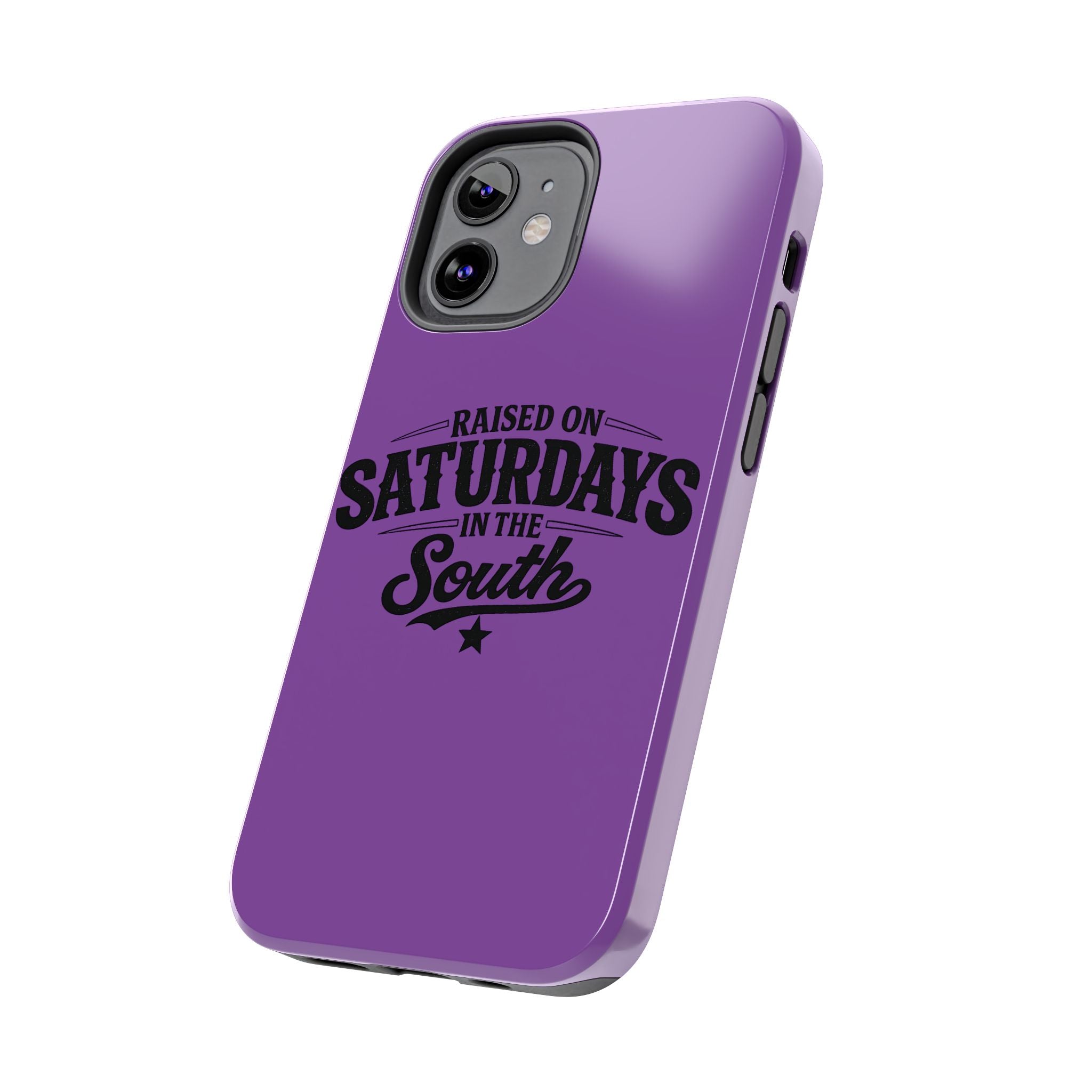 Raised On Saturdays In The South Phone Case-(purple)