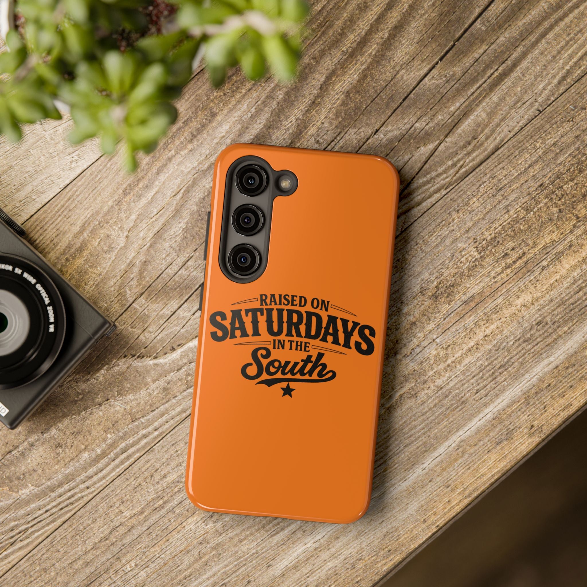 Raised On Saturdays In The South Phone Case-(orange)
