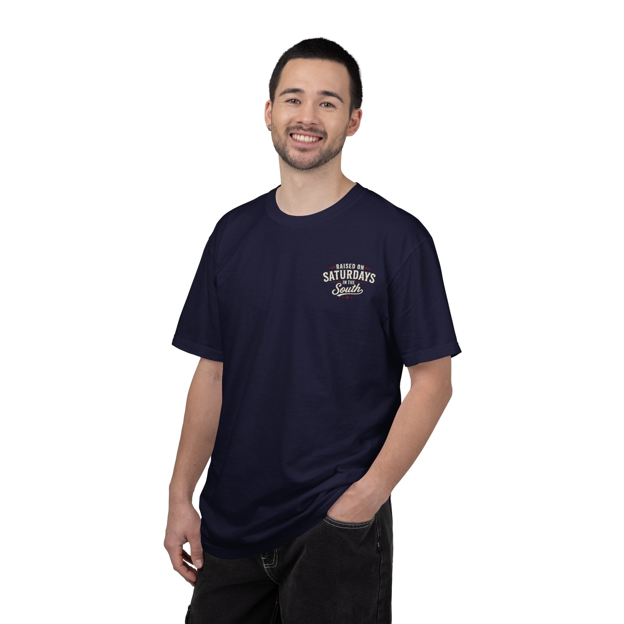 Raised On Saturdays In The South T-Shirt- Mud Park Saturdays