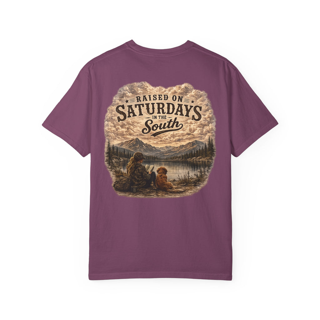 Raised On Saturdays In The South T-Shirt — Relaxing Saturday Morning In The Mountains