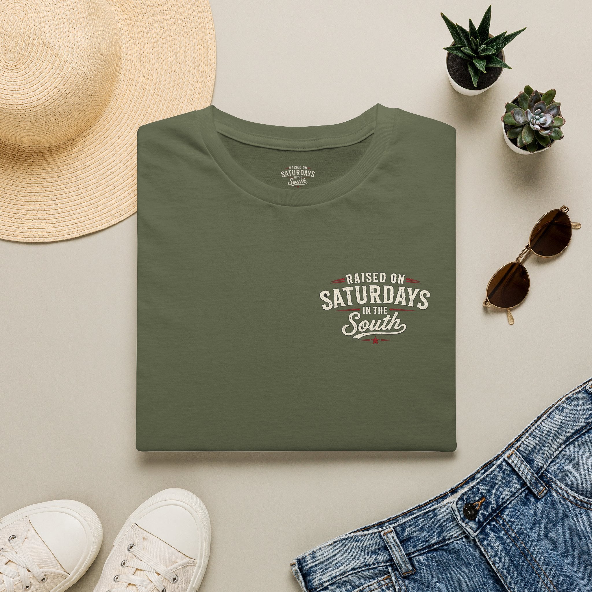 Raised On Saturdays In The South Vintage T-Shirt- Mud Park Saturdays