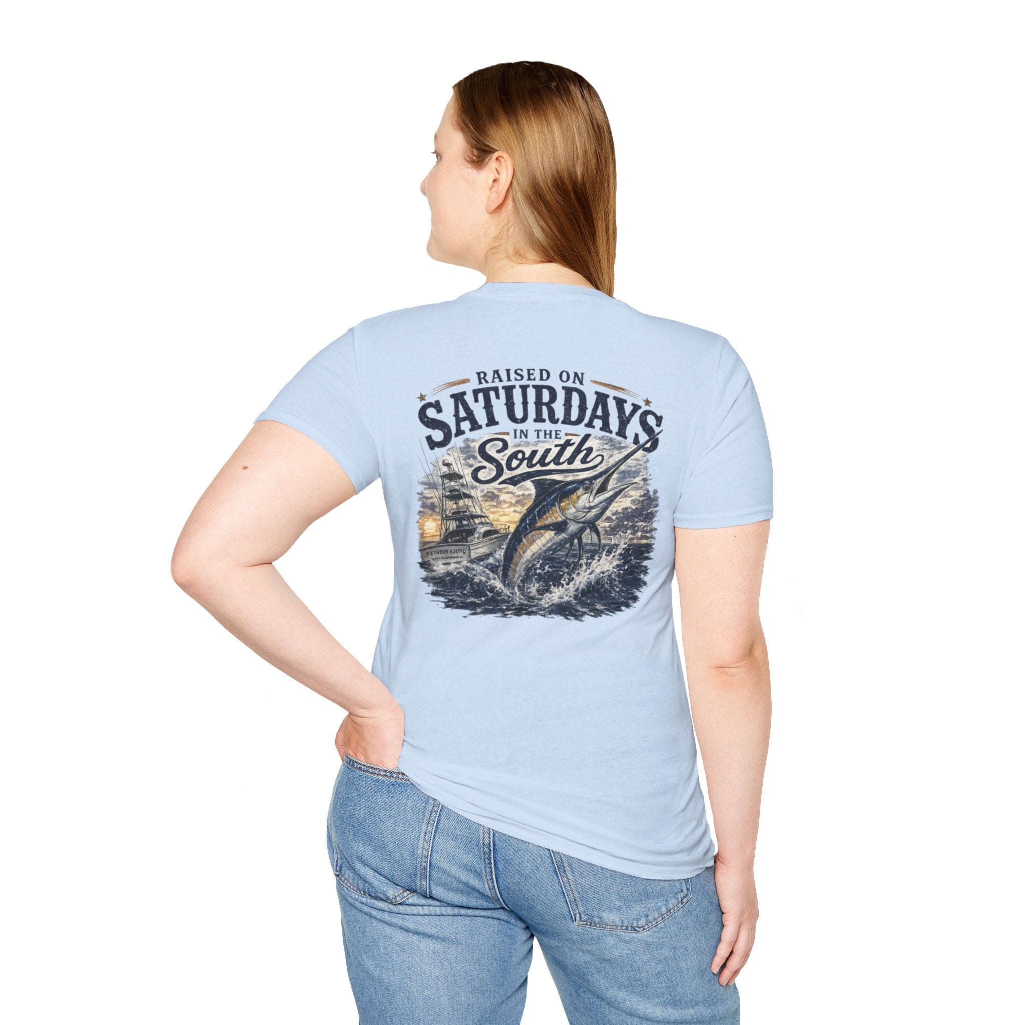 Raised On Saturdays In The South Vintage T-Shirt- Deep Sea Saturdays