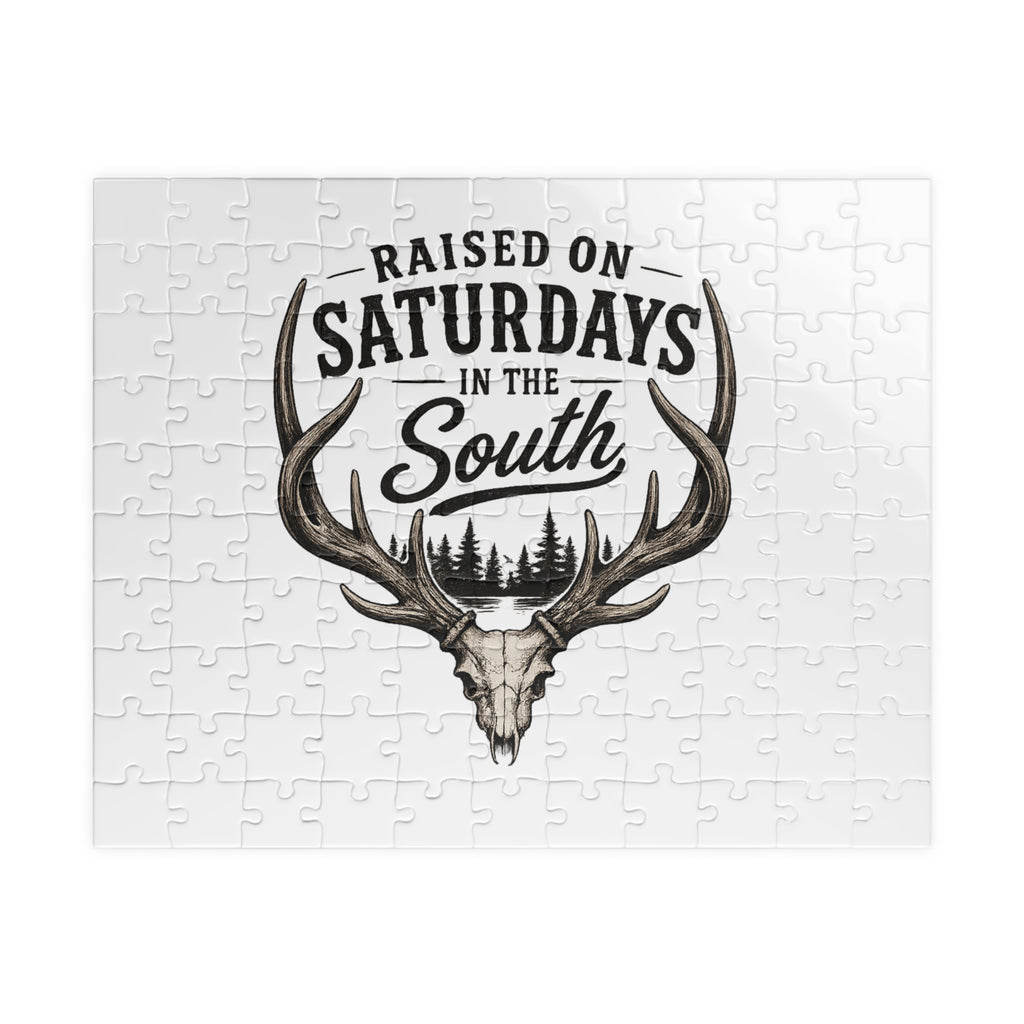 Raised On Saturdays In The South jigsaw puzzle-(white)