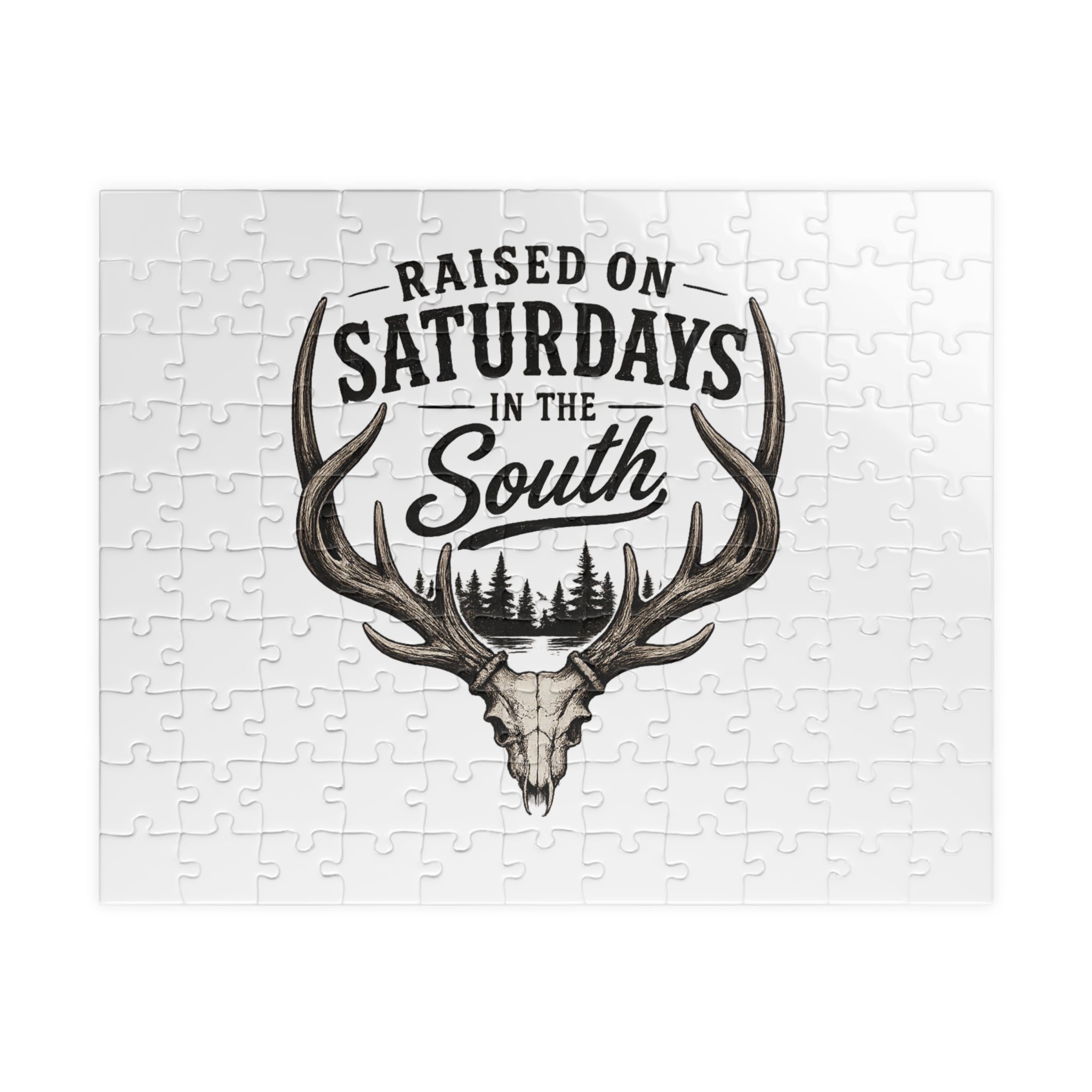 Raised On Saturdays In The South jigsaw puzzle-(white)