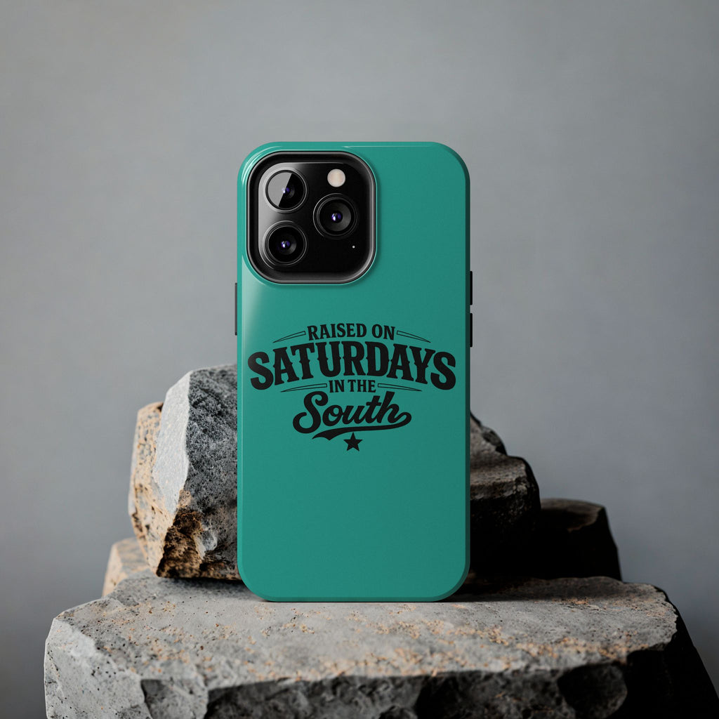 Raised On Saturdays In The South Phone Case-(blue)