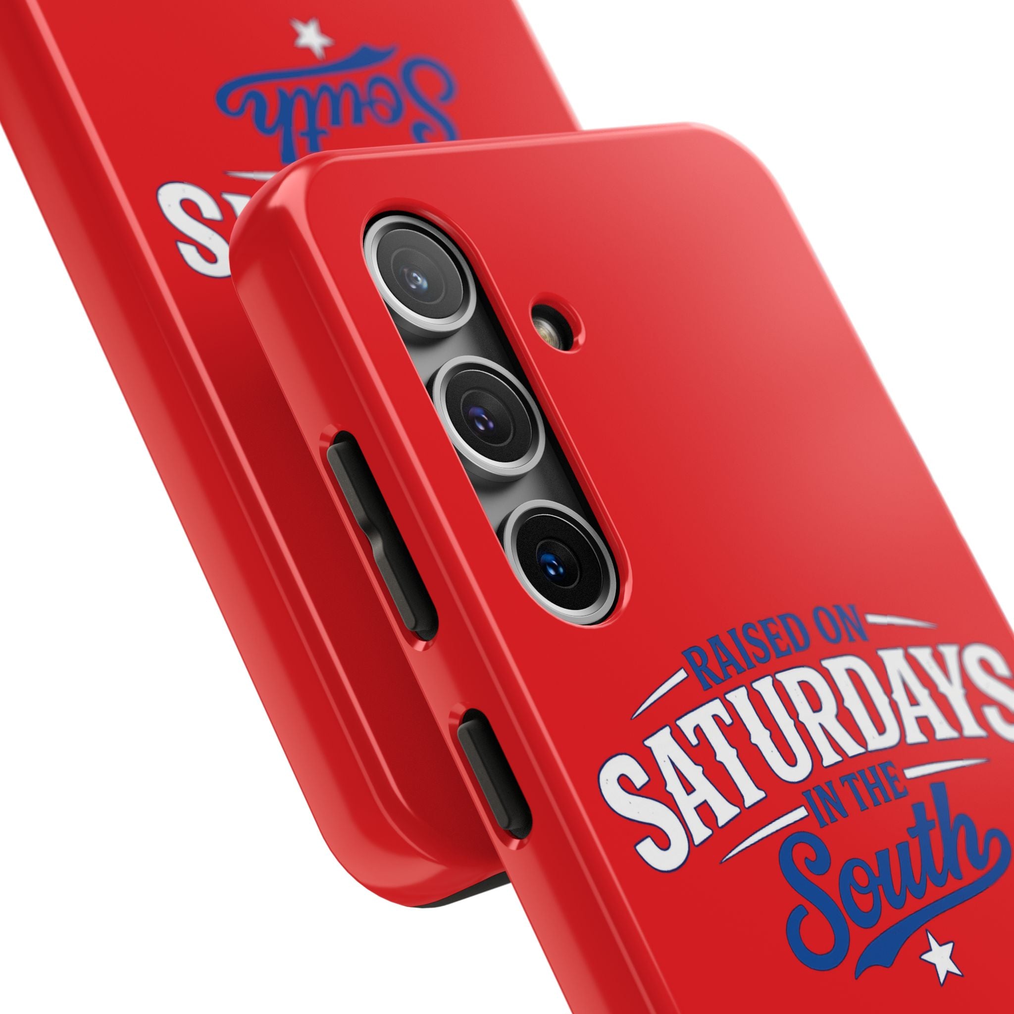 Raised On Saturdays In The South Phone Case-(red)