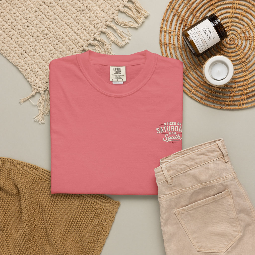Raised On Saturdays In The South T-Shirt — Relaxing Saturday Morning In The Mountains