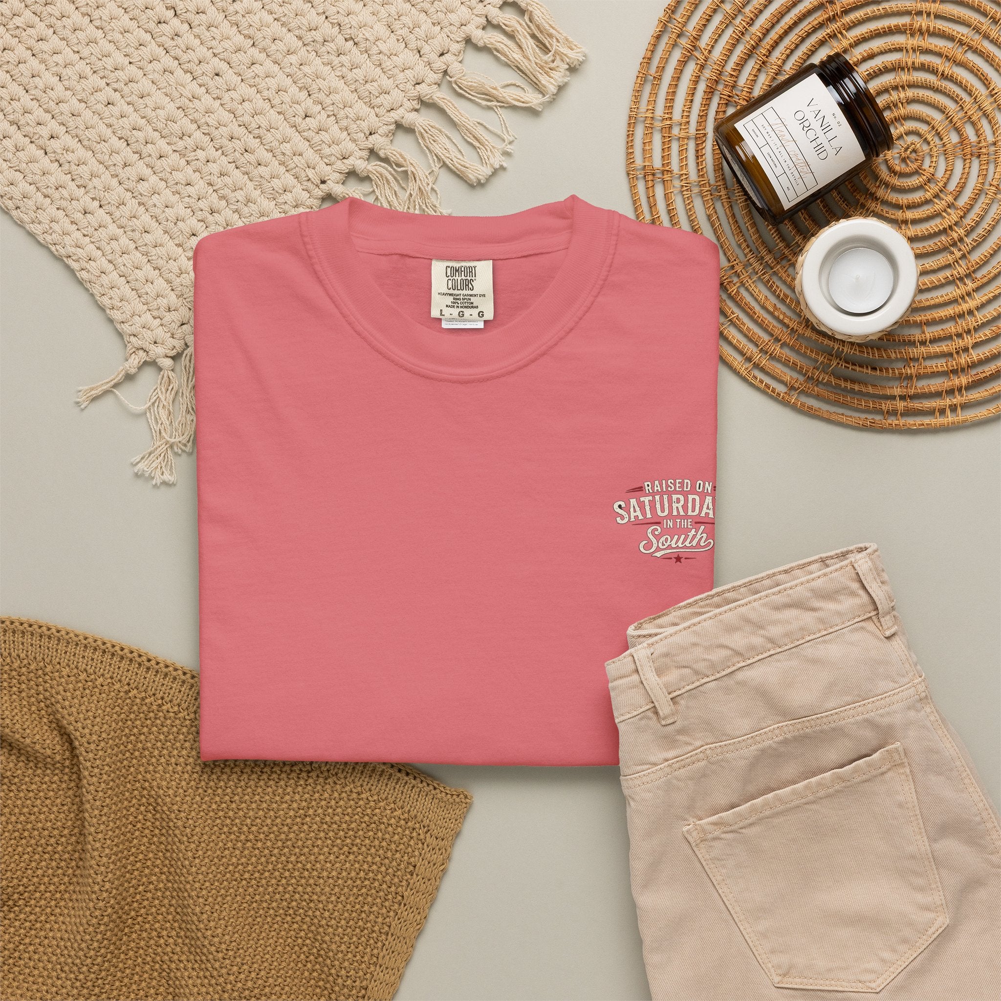 Raised On Saturdays In The South T-Shirt — Relaxing Saturday Morning In The Mountains