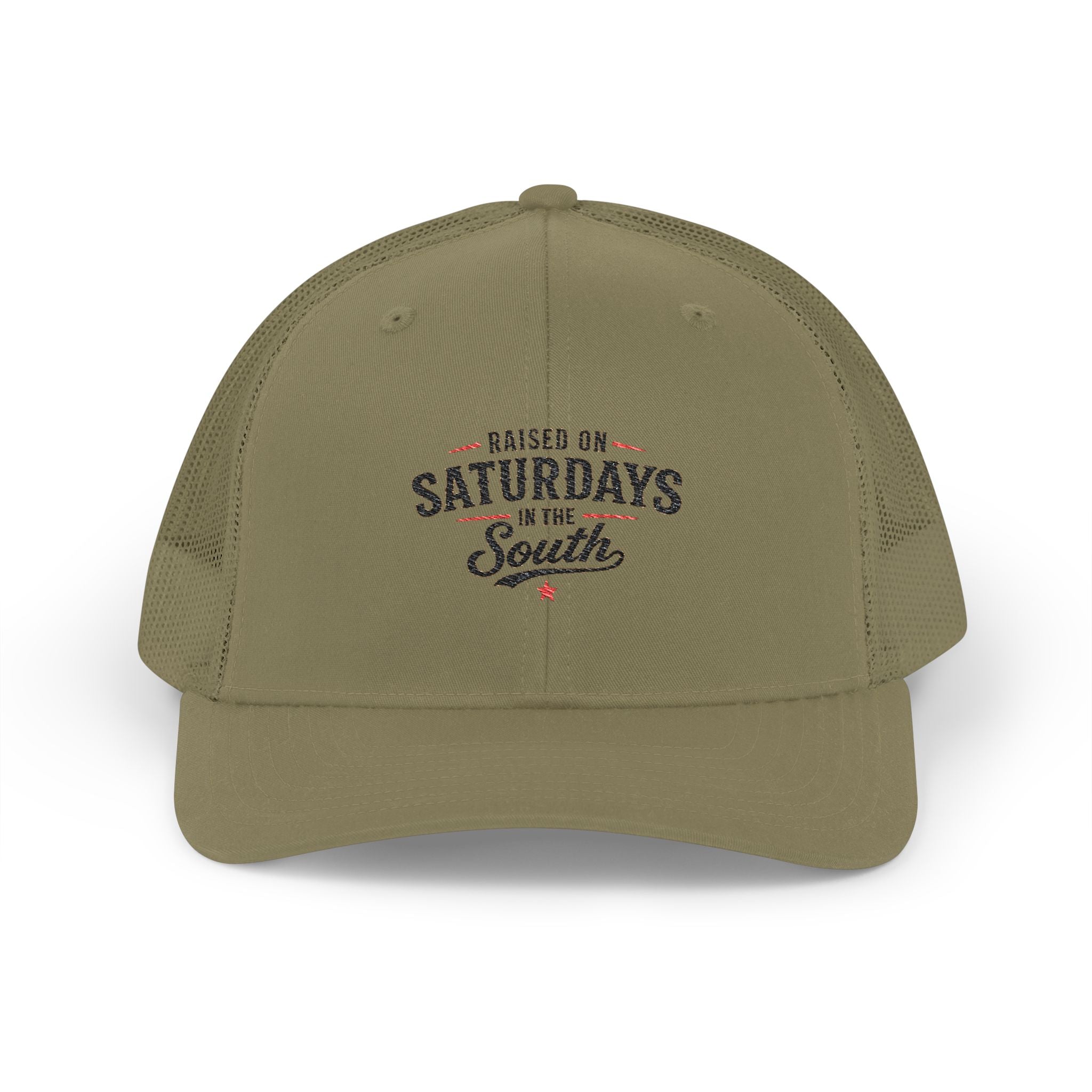 Snapback Trucker Cap-"Raised On Saturdays In The South"