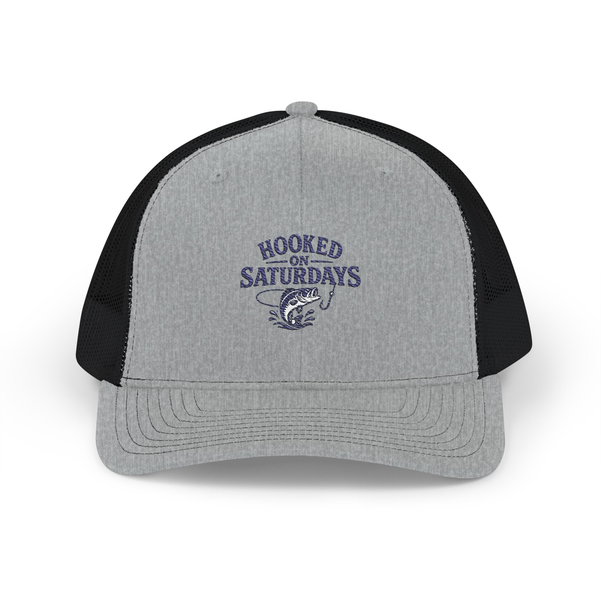 Trucker Cap Snapback — "Hooked on Saturdays" Fishing hat
