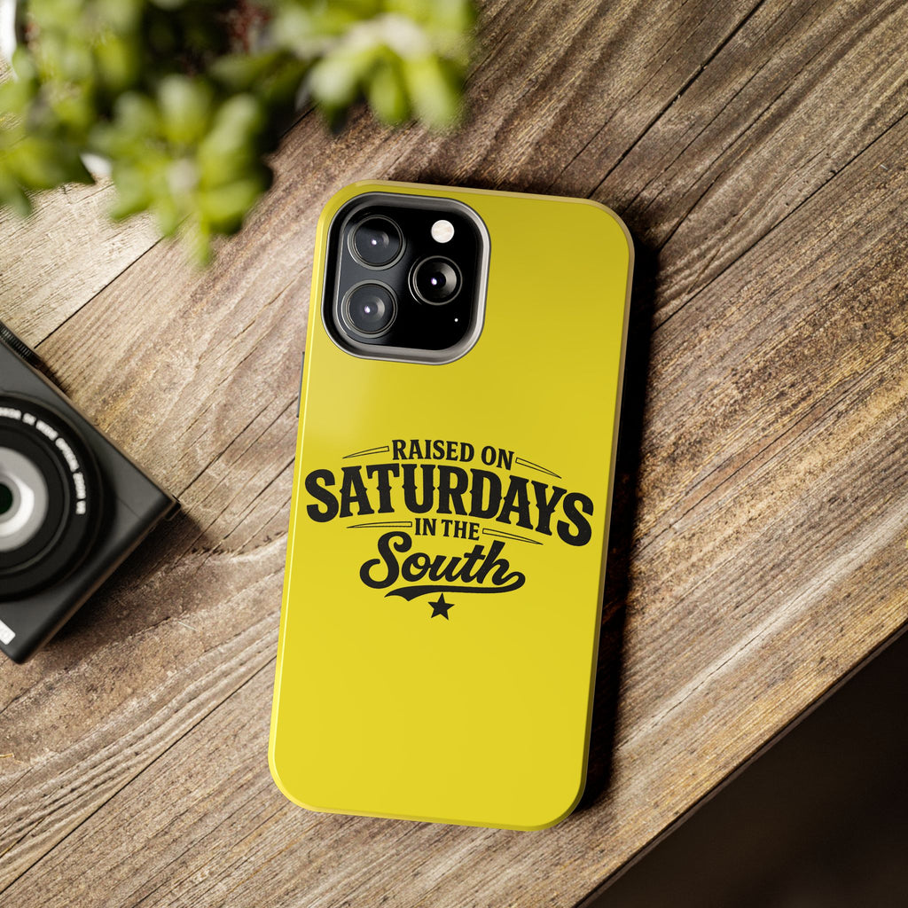Raised On Saturdays In The South Phone Case-(yellow)