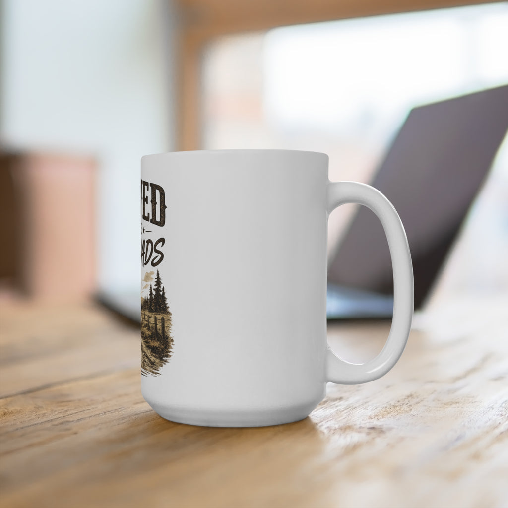 Raised On Saturdays In The South -Brewed for the Backroads 15oz Coffee Mug