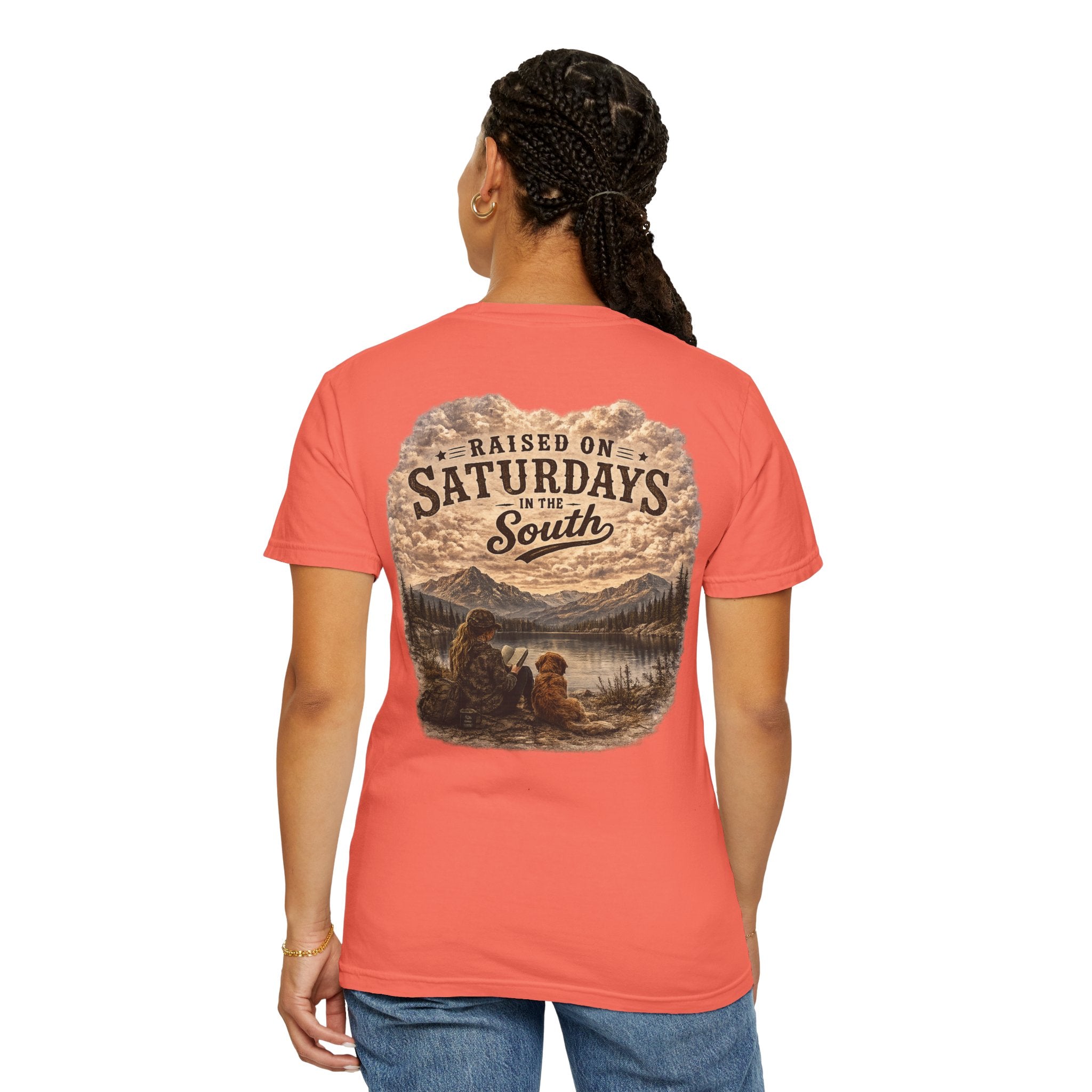 Raised On Saturdays In The South T-Shirt — Relaxing Saturday Morning In The Mountains