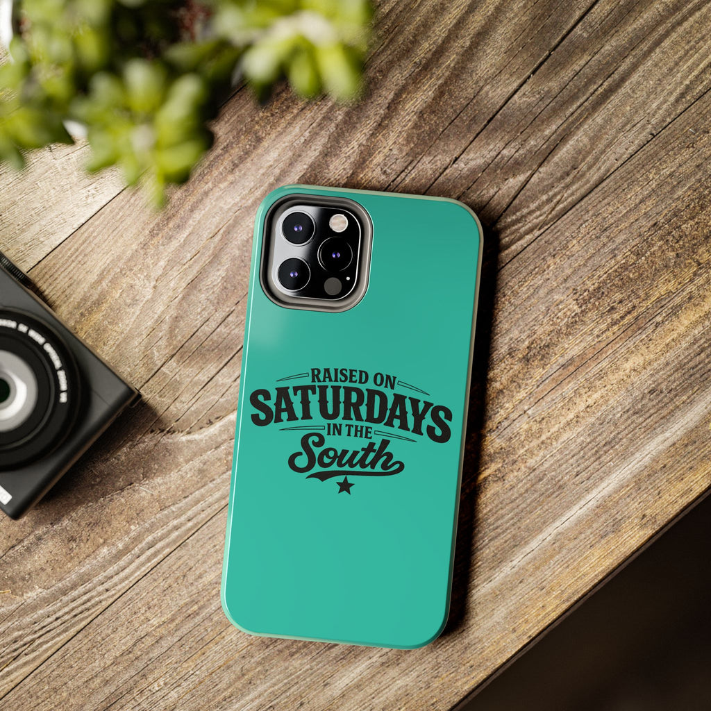 Raised On Saturdays In The South Phone Case-(blue)