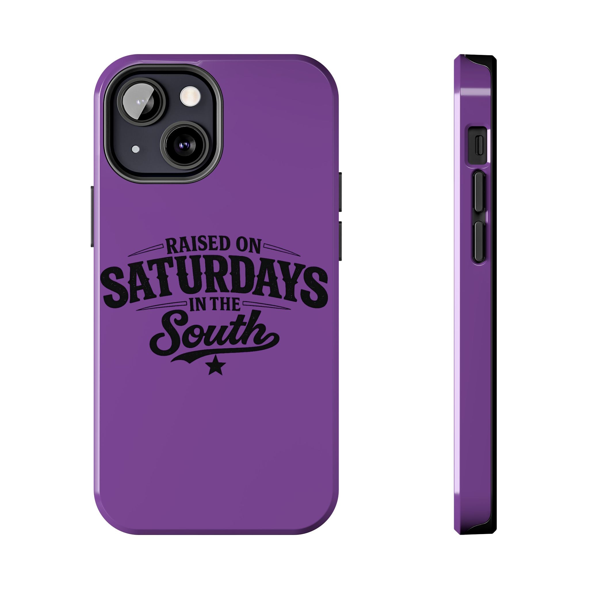 Raised On Saturdays In The South Phone Case-(purple)