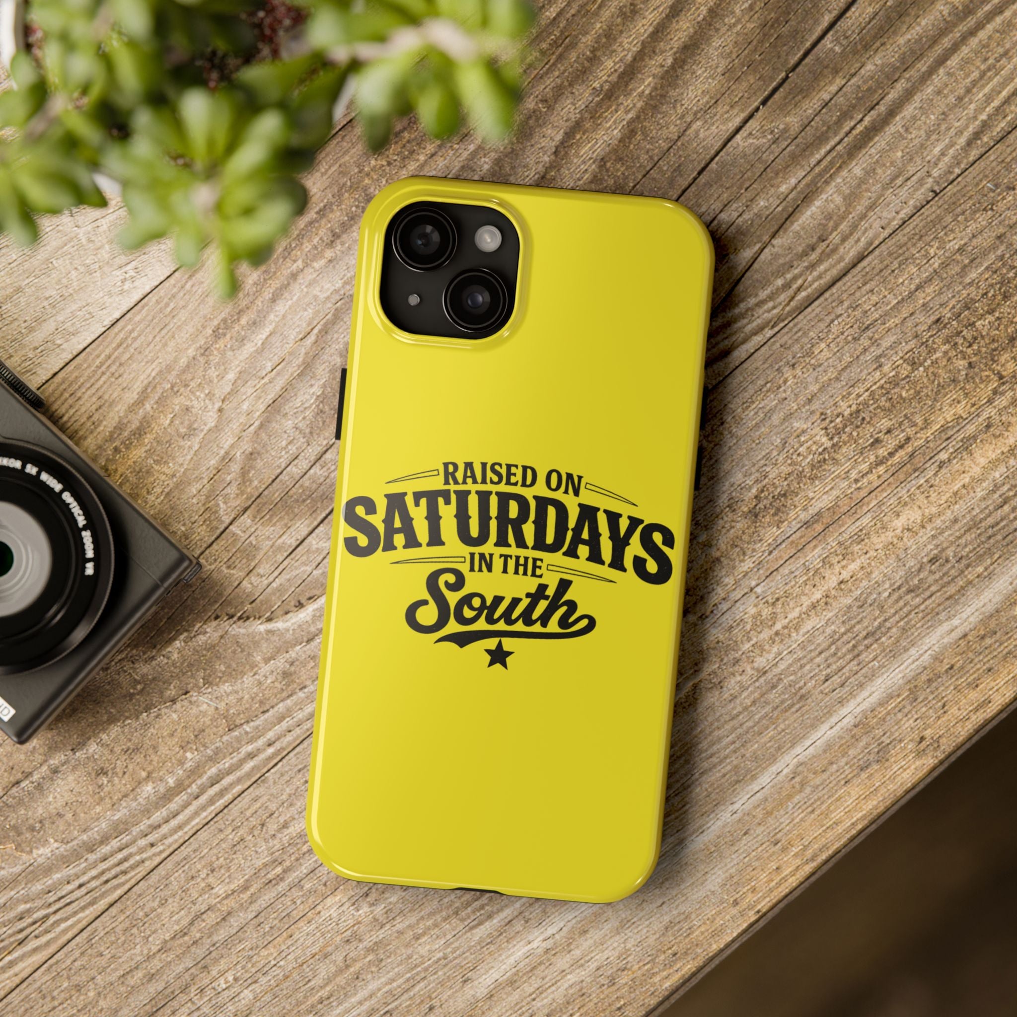Raised On Saturdays In The South Phone Case-(yellow)