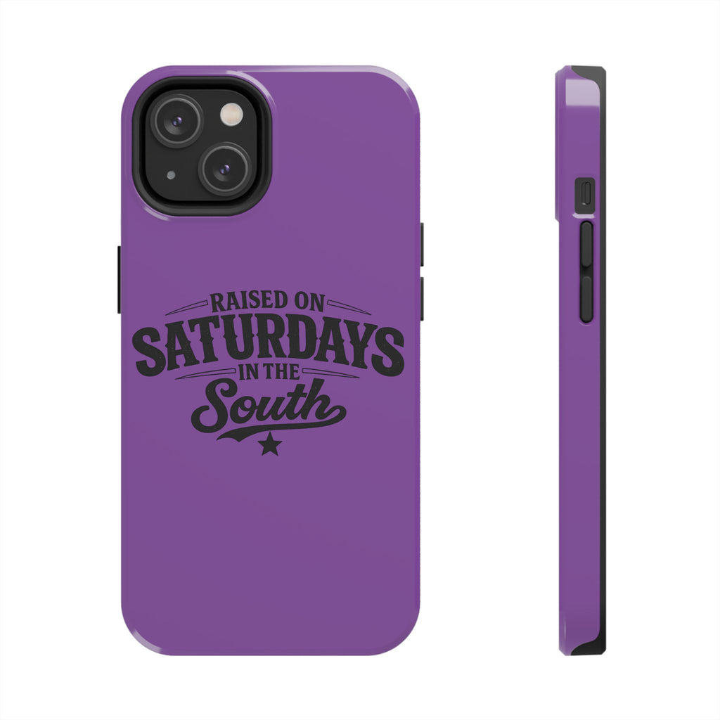 Raised On Saturdays In The South Phone Case-(purple)