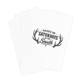Raised On Saturdays In The South Poker Cards (white)