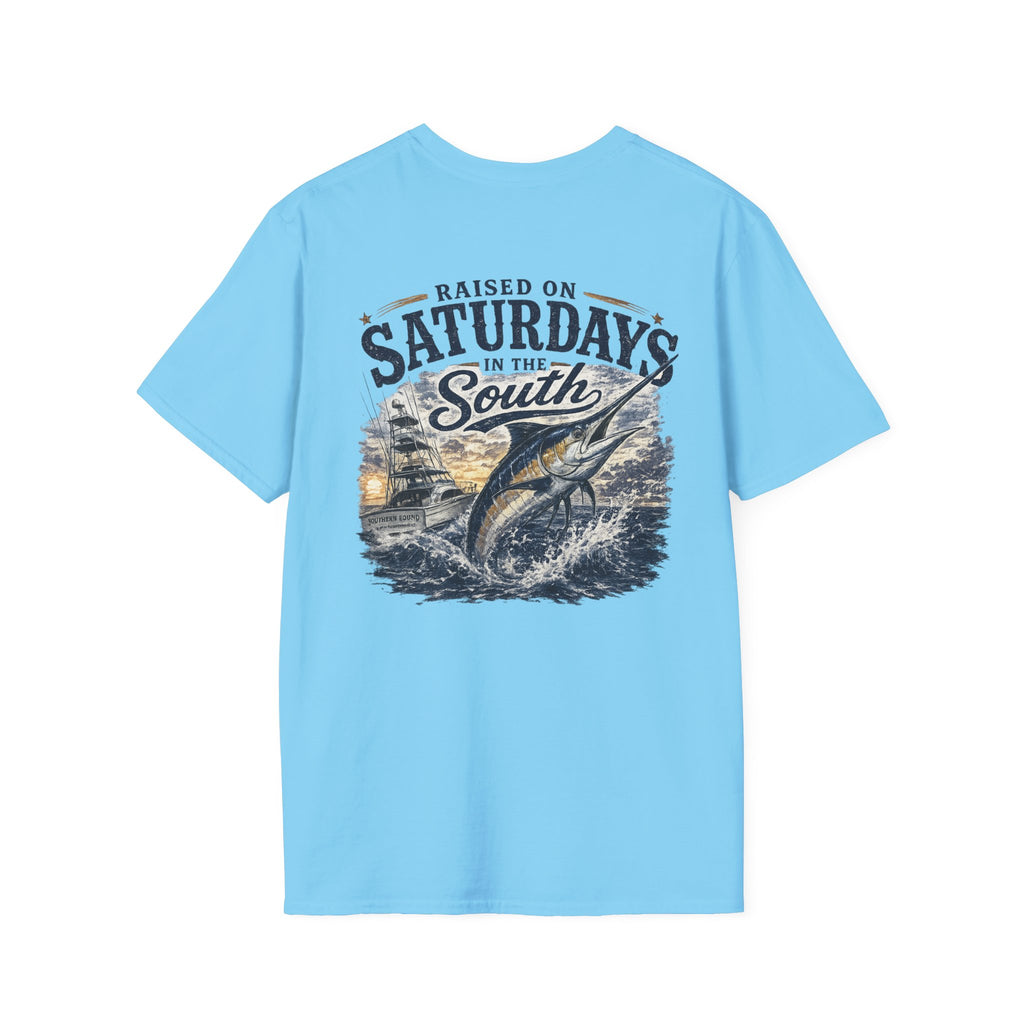 Raised On Saturdays In The South Vintage T-Shirt- Deep Sea Saturdays
