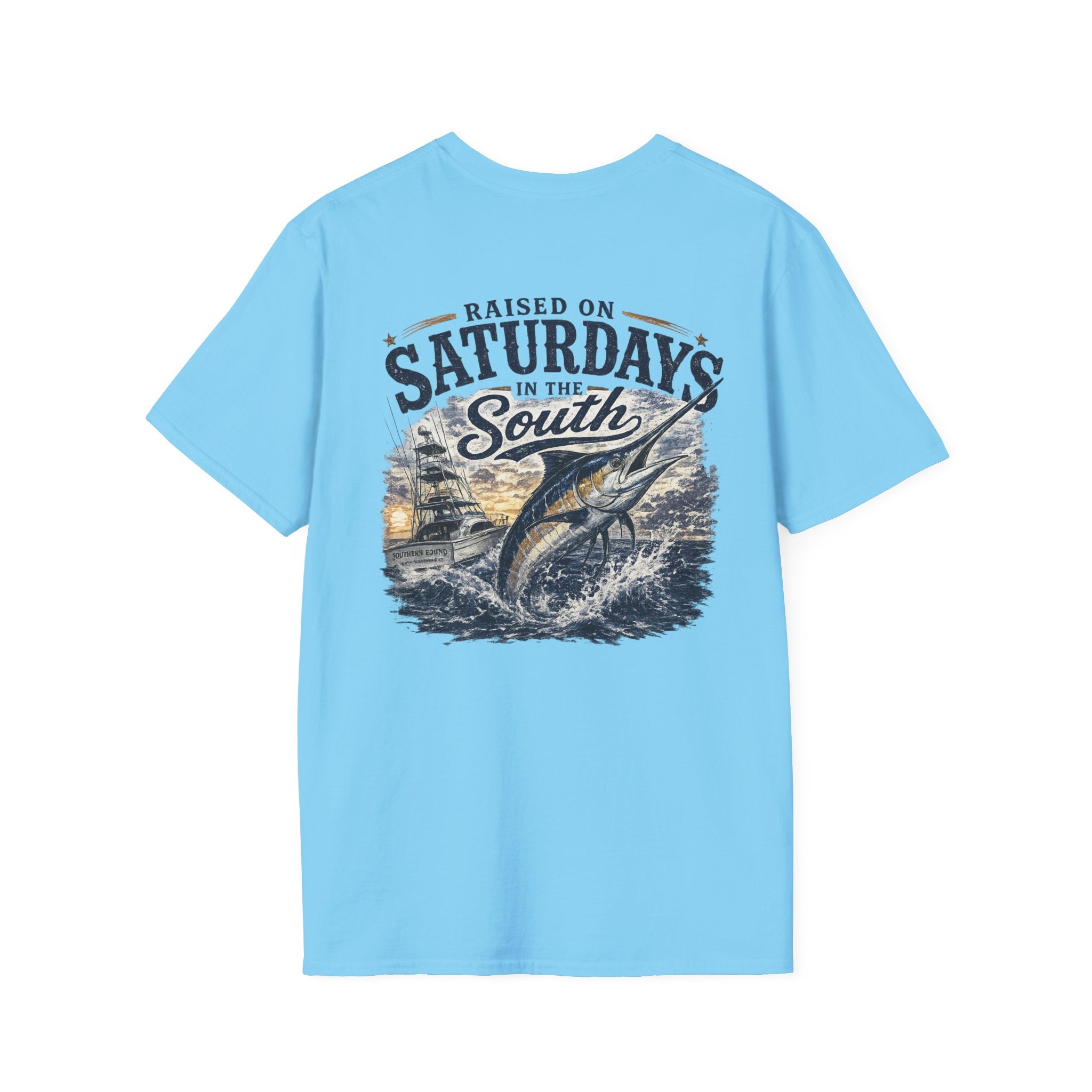 Raised On Saturdays In The South Vintage T-Shirt- Deep Sea Saturdays
