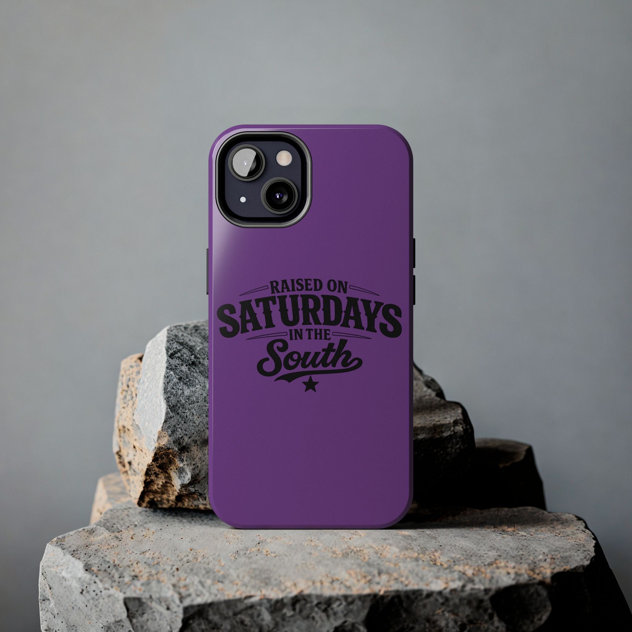 Raised On Saturdays In The South Phone Case-(purple)