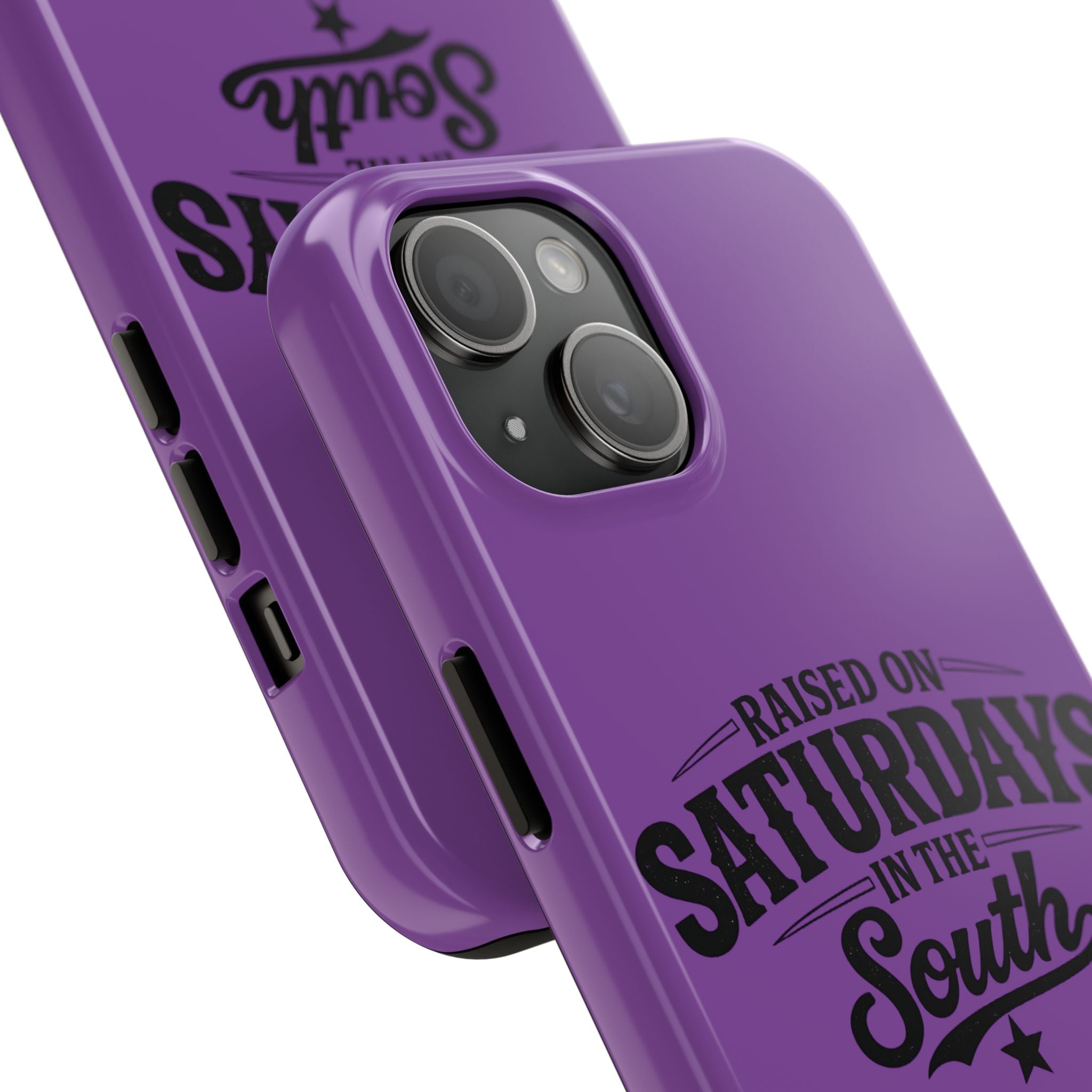 Raised On Saturdays In The South Phone Case-(purple)