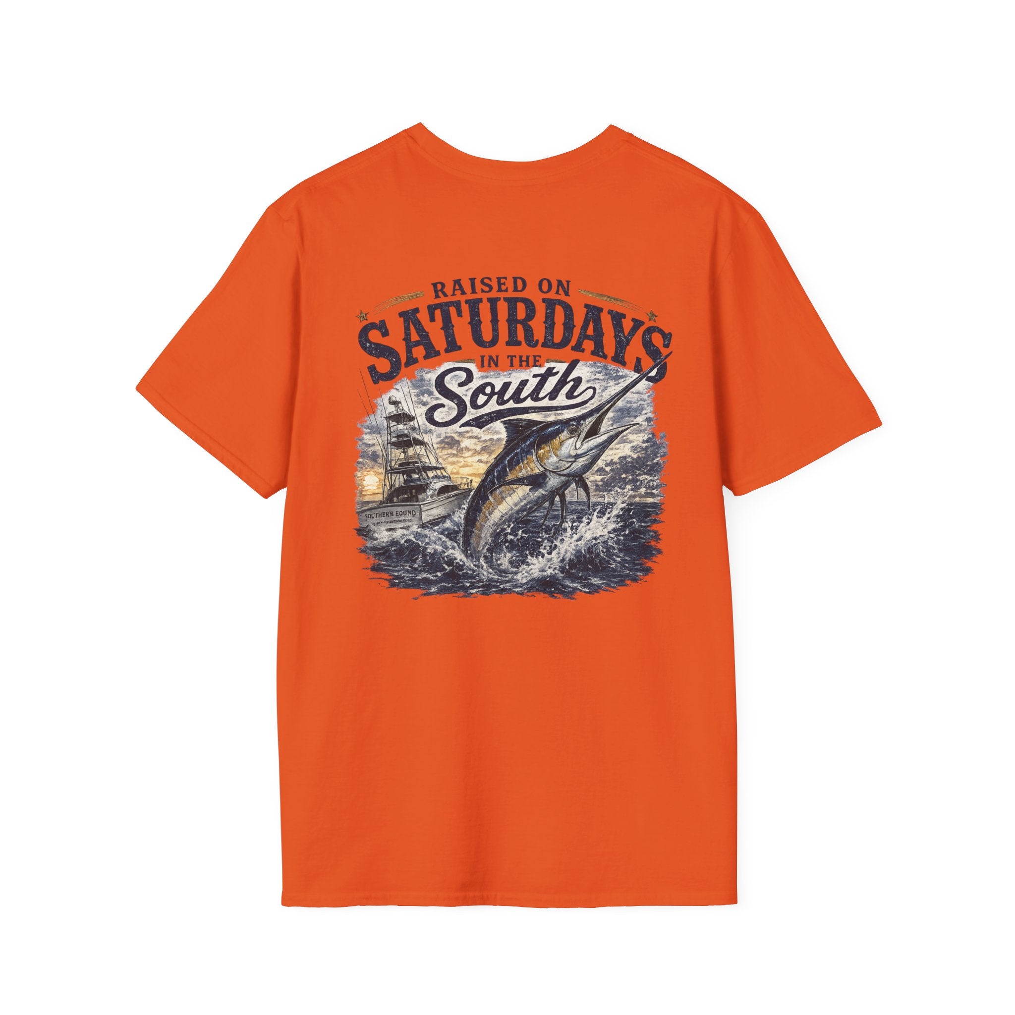 Raised On Saturdays In The South Vintage T-Shirt- Deep Sea Saturdays