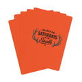 Raised On Saturdays In The South Poker Cards (orange)