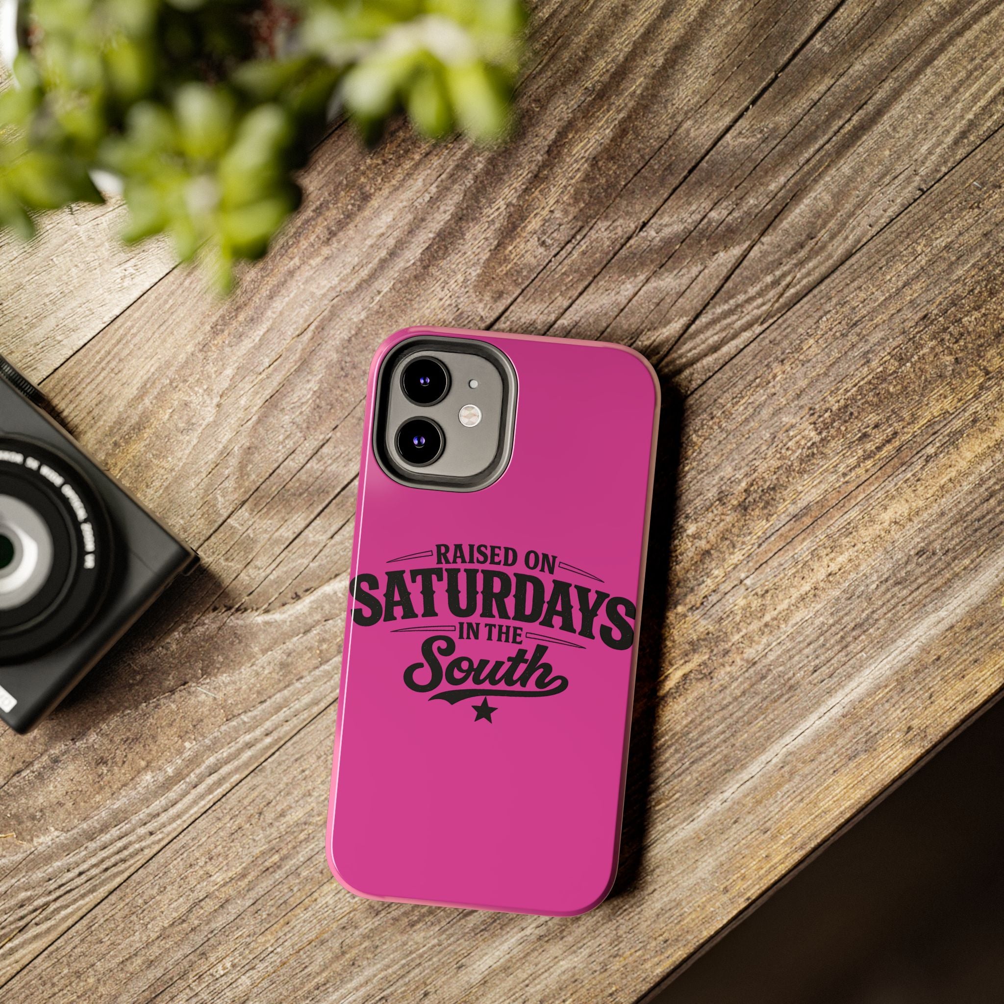 Raised On Saturdays In The South Phone Case-(pink)