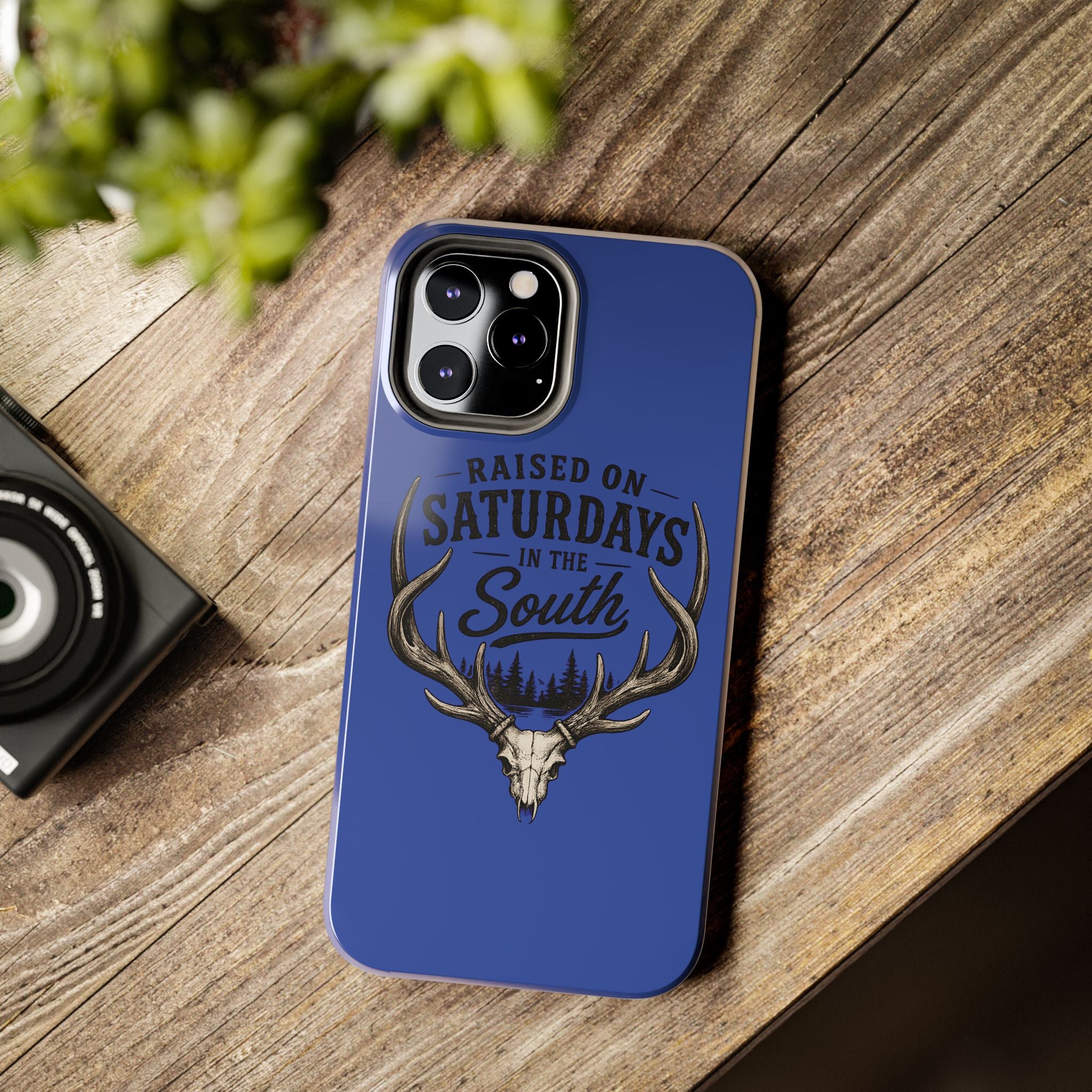 Raised On Saturdays In The South Phone Case - The Spread Runs Deep In The Woods-(blue)
