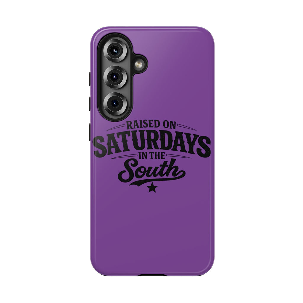 Raised On Saturdays In The South Phone Case-(purple)