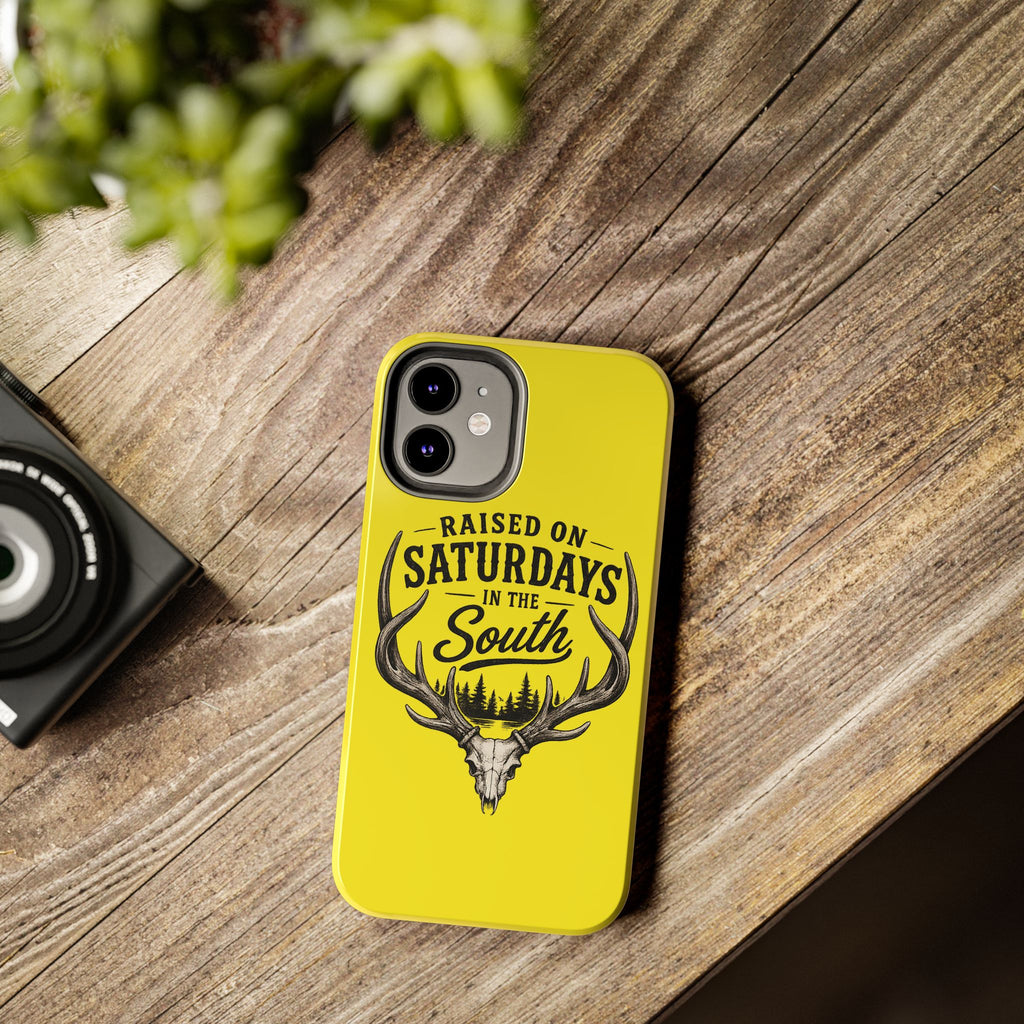 Raised On Saturdays In The South Phone Case-Spread Runs Deep In The Woods-(yellow)