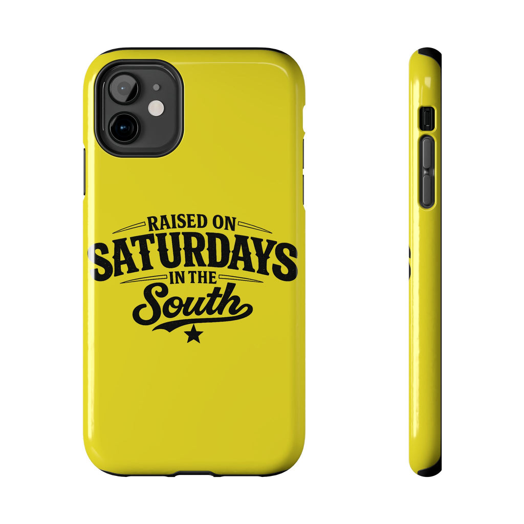Raised On Saturdays In The South Phone Case-(yellow)