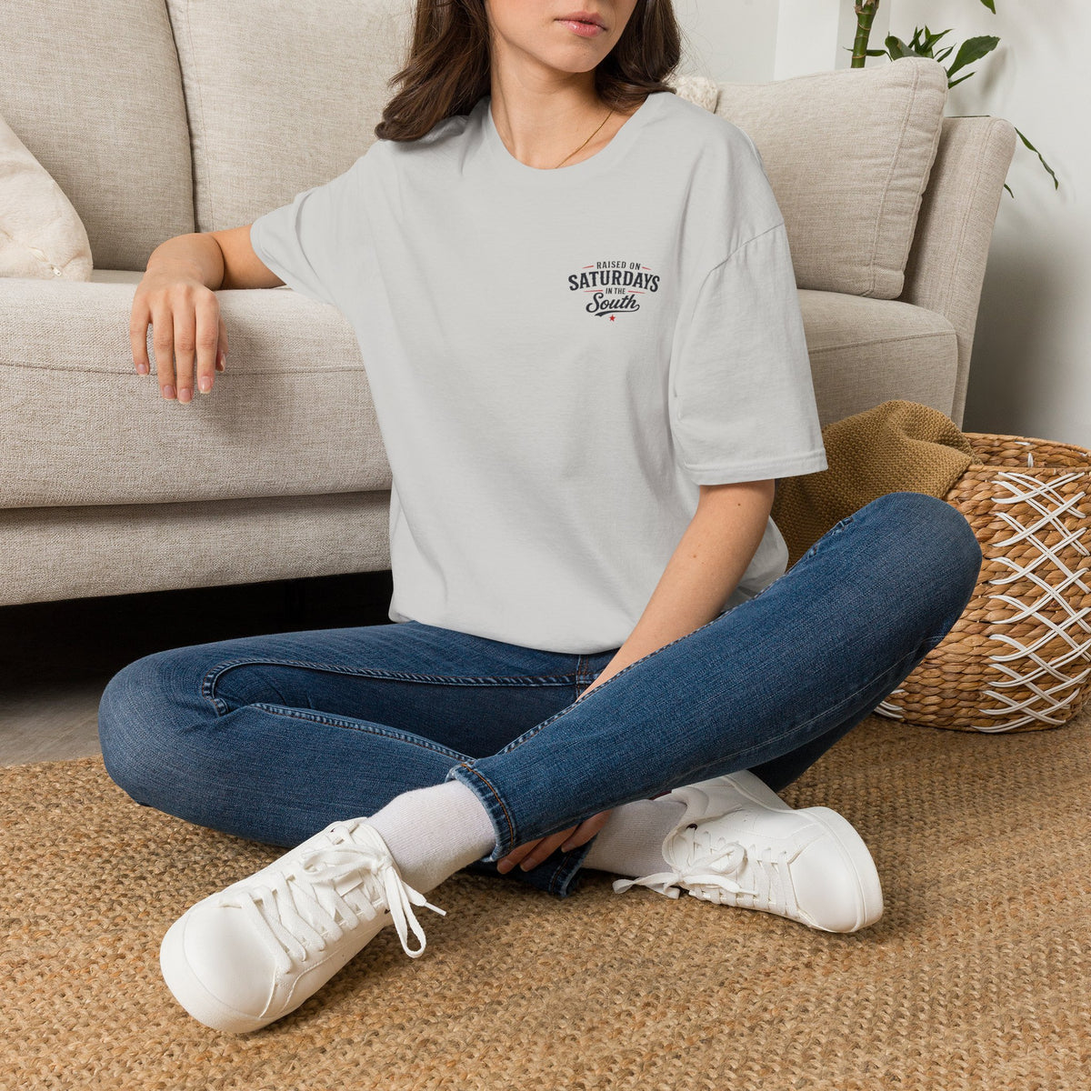 "Raised On Saturdays In The South" Vintage T-Shirt-Saturdays Are Made For Fishin