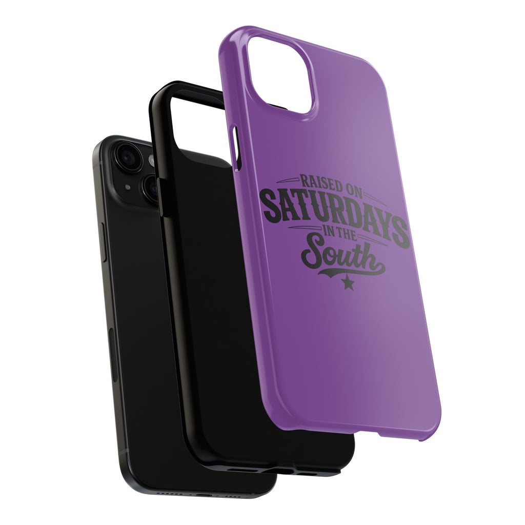Raised On Saturdays In The South Phone Case-(purple)