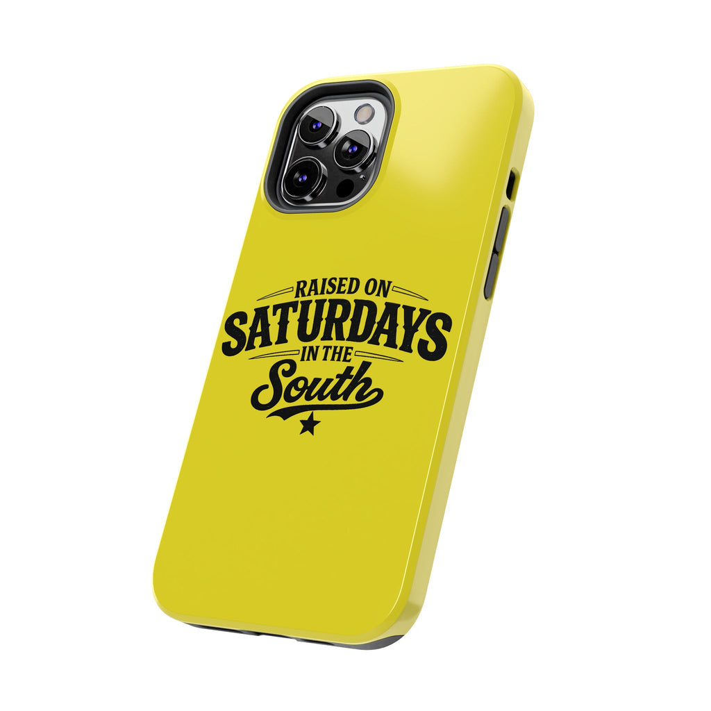 Raised On Saturdays In The South Phone Case-(yellow)