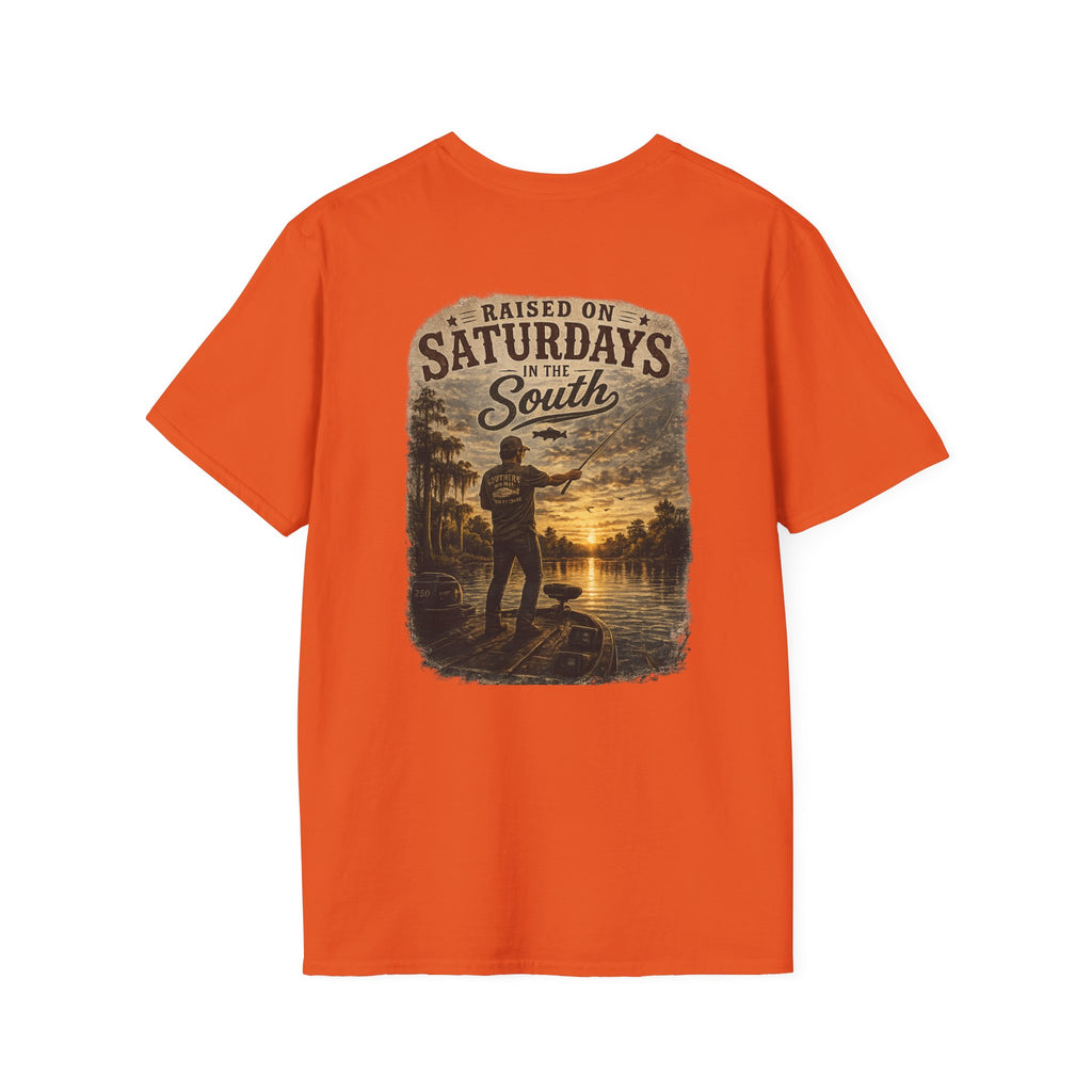 "Raised On Saturdays In The South" Vintage T-Shirt-Saturdays Are Made For Fishin