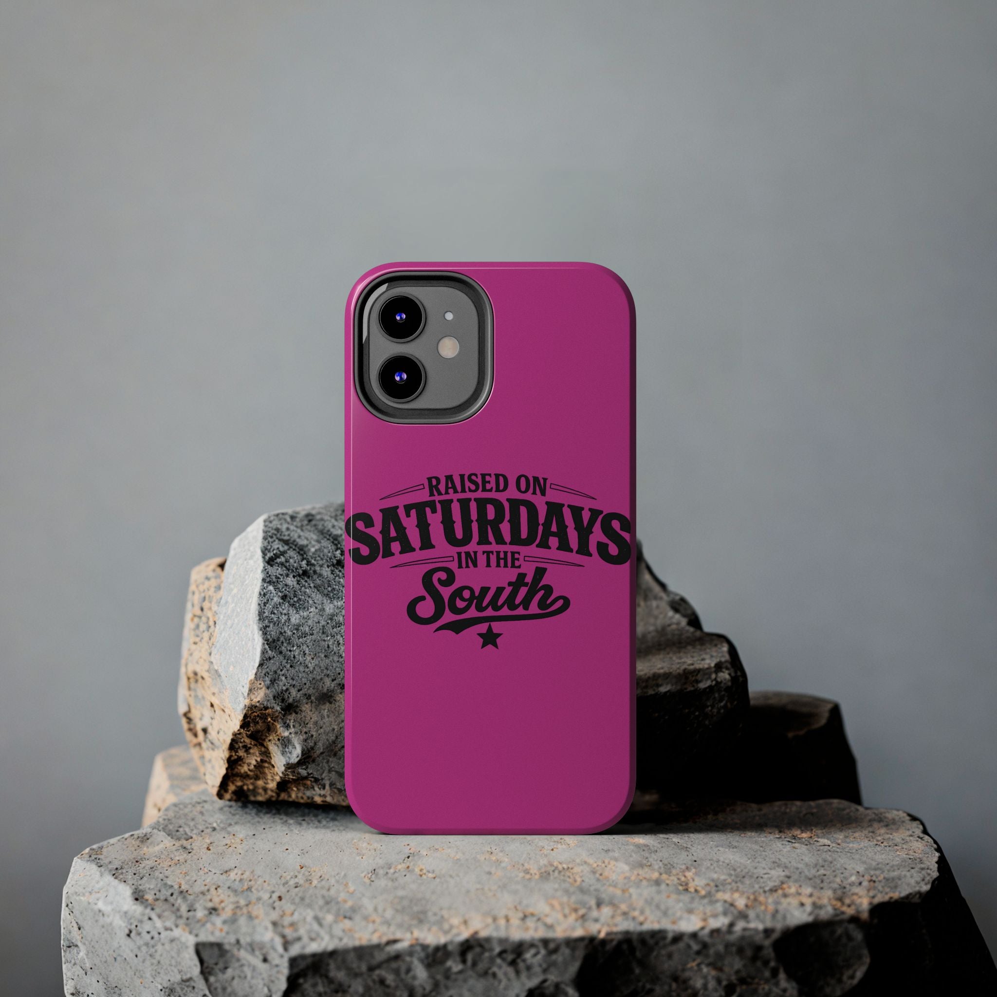 Raised On Saturdays In The South Phone Case-(pink)