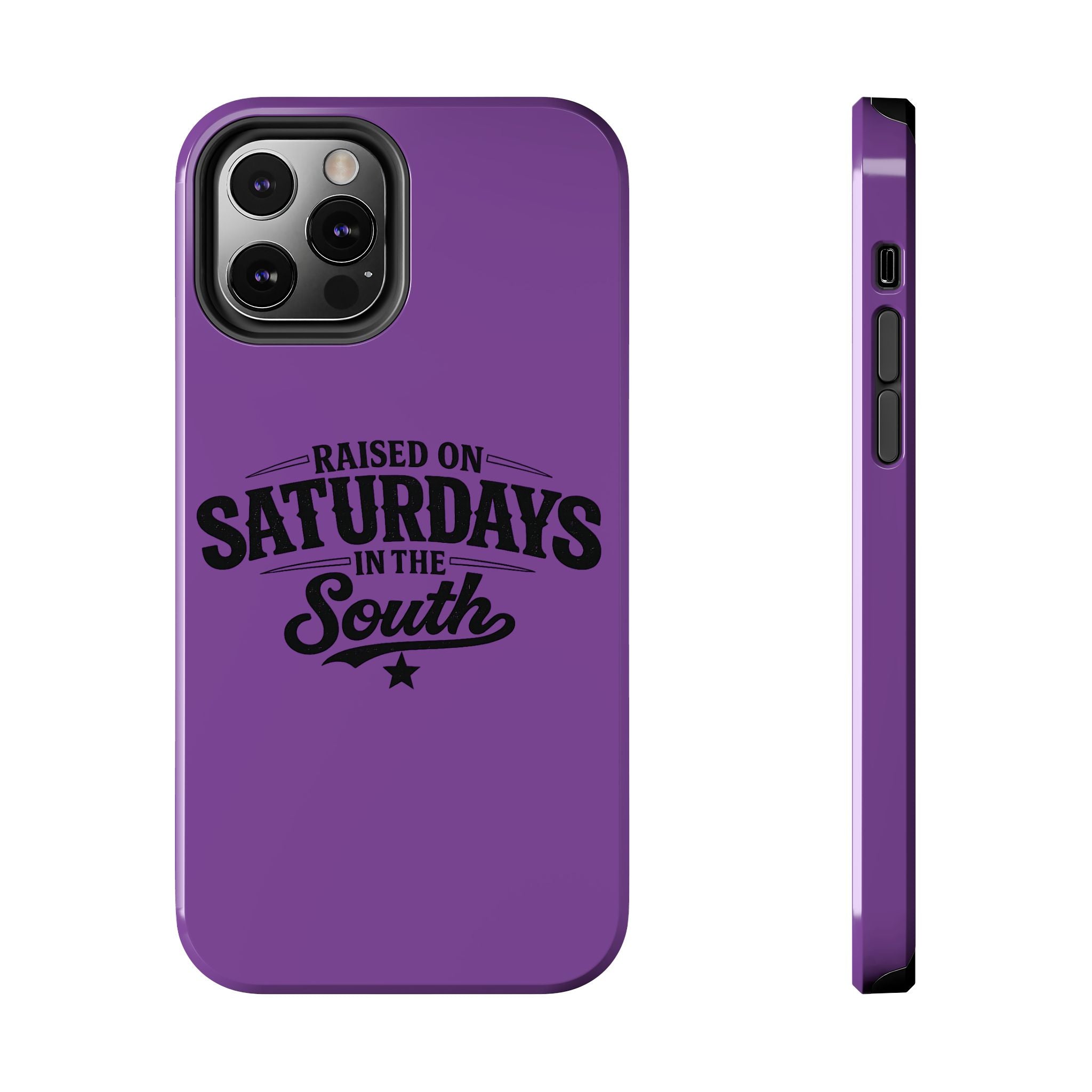 Raised On Saturdays In The South Phone Case-(purple)