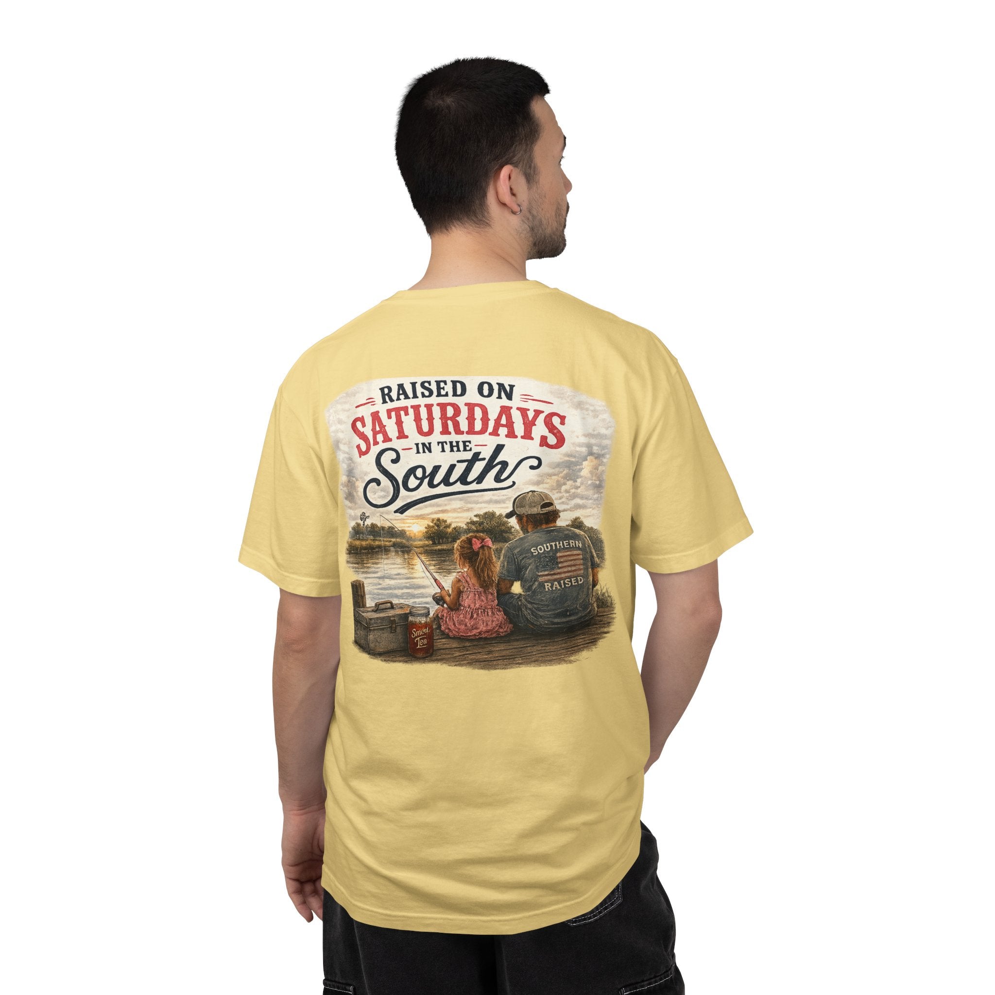 Raised On Saturdays In The South-Girl Dad Fishing Buddies-Father's Day Collection