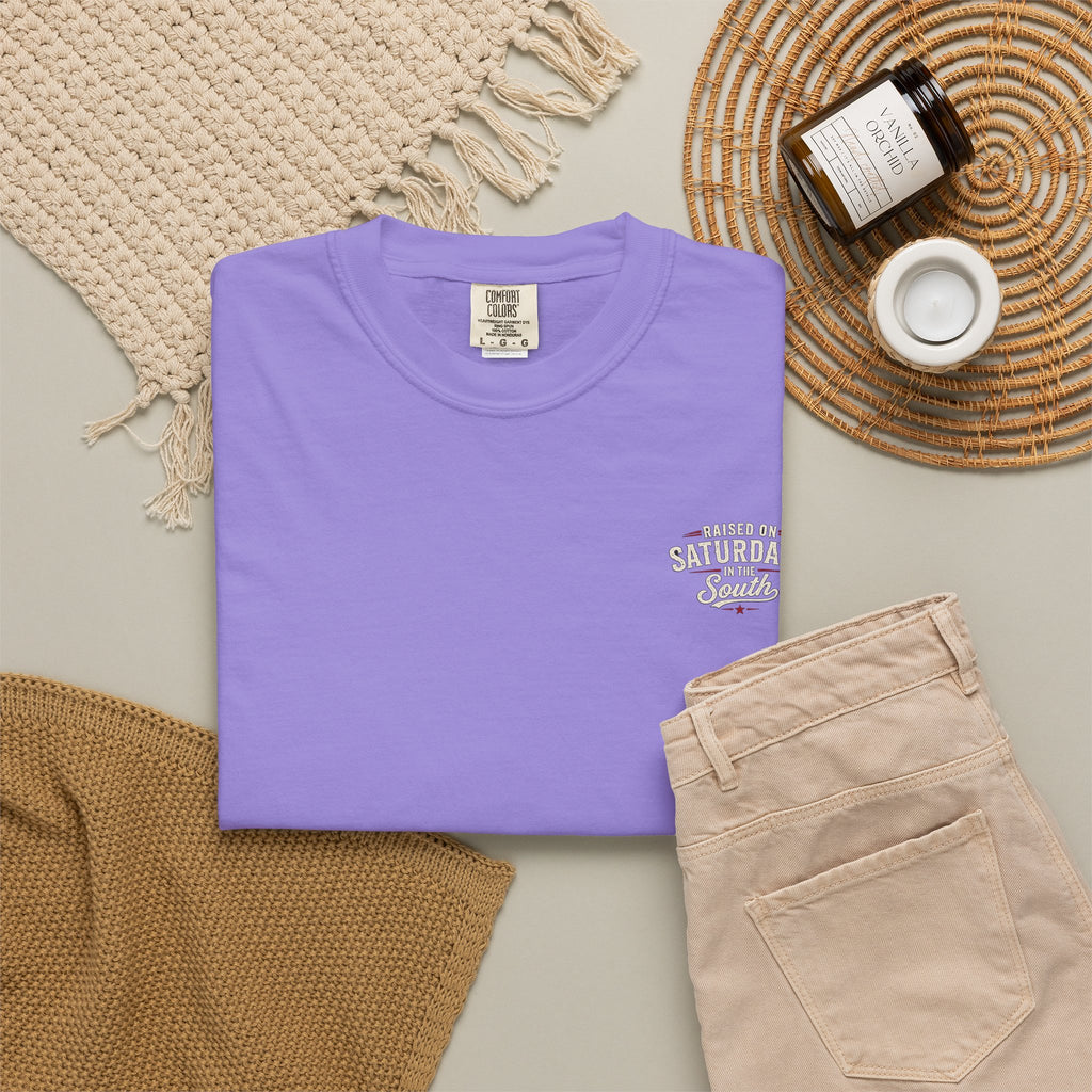 Raised On Saturdays In The South T-Shirt — Relaxing Saturday Morning In The Mountains