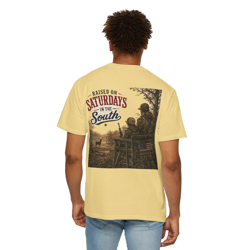 Raised On Saturdays In The South T-Shirt- Early Morning Hunts