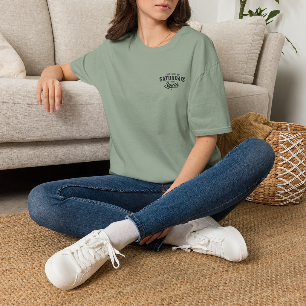 "Raised On Saturdays In The South" Vintage T-Shirt-Saturdays Are Made For Fishin