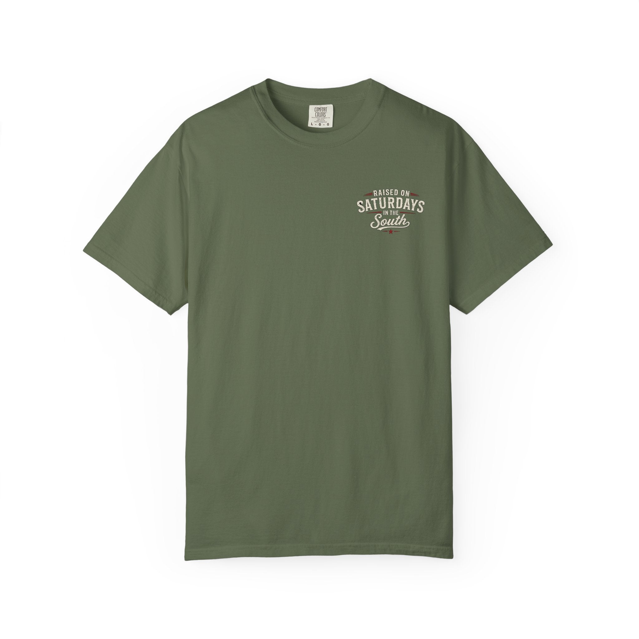 Raised On Saturdays In The South T-Shirt- Mud Park Saturdays