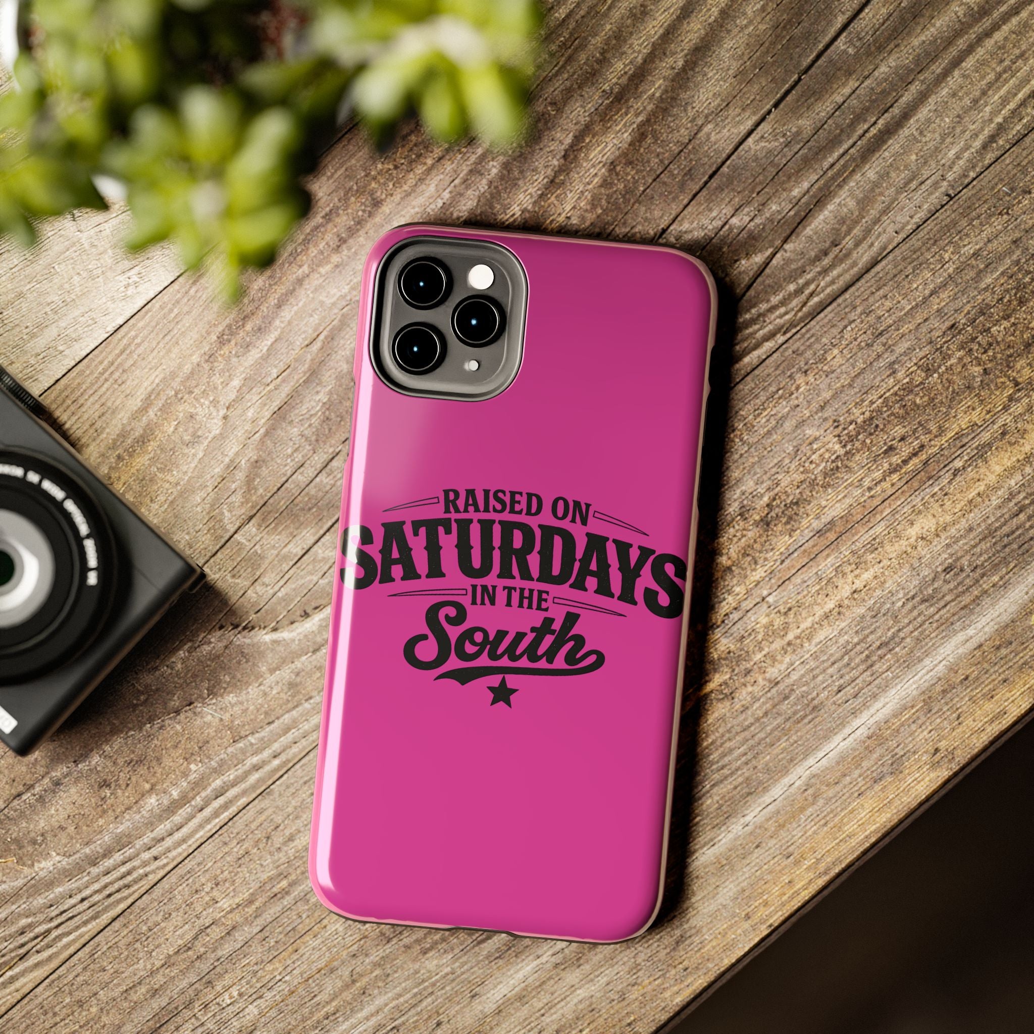 Raised On Saturdays In The South Phone Case-(pink)