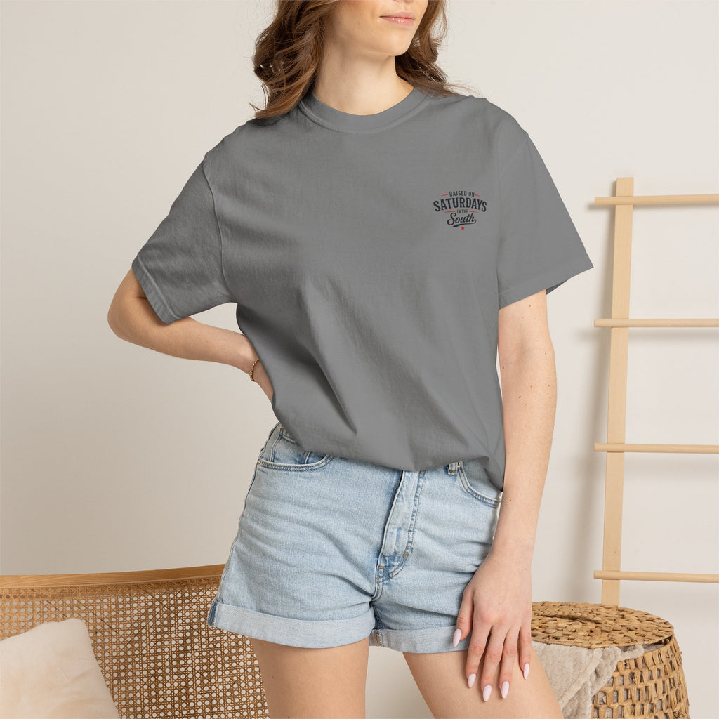 Raised On Saturdays In The South T-Shirt — Circle Of Freedom-4th Of July Collection