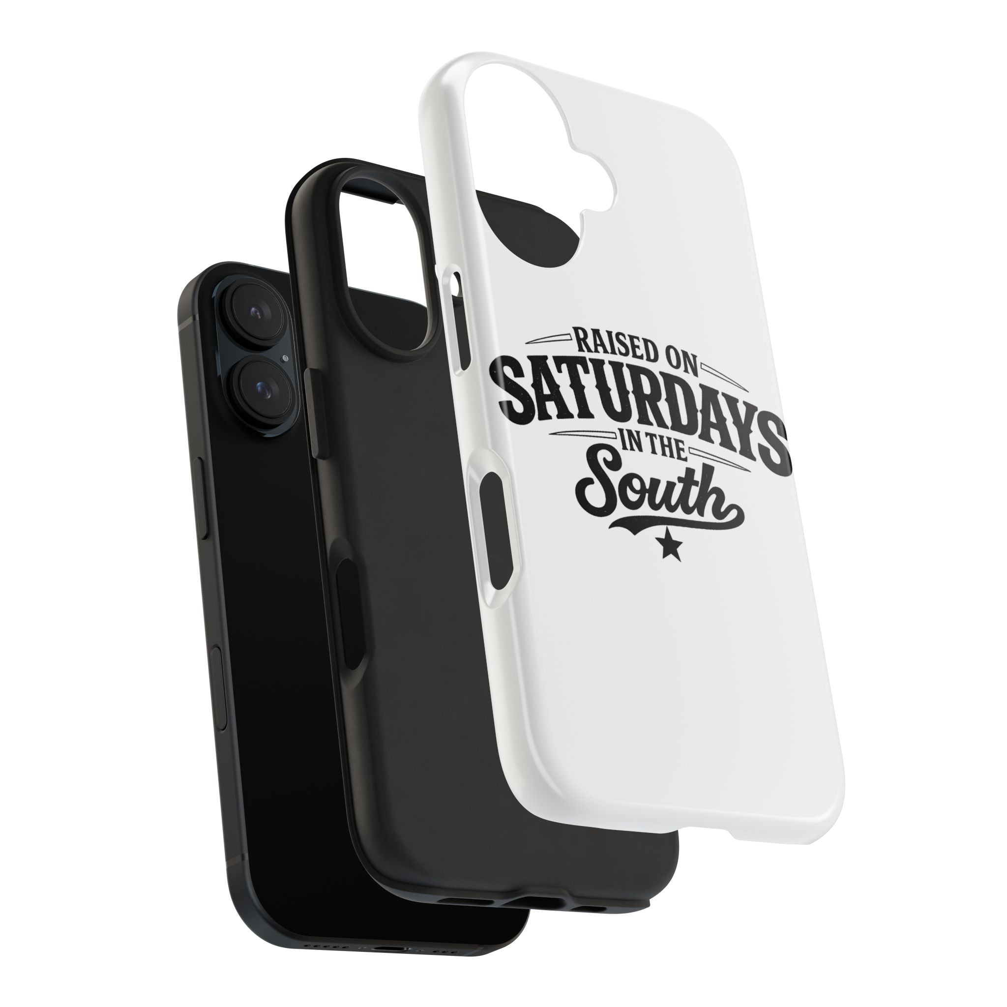 Raised On Saturdays In The South Phone Case-(white)