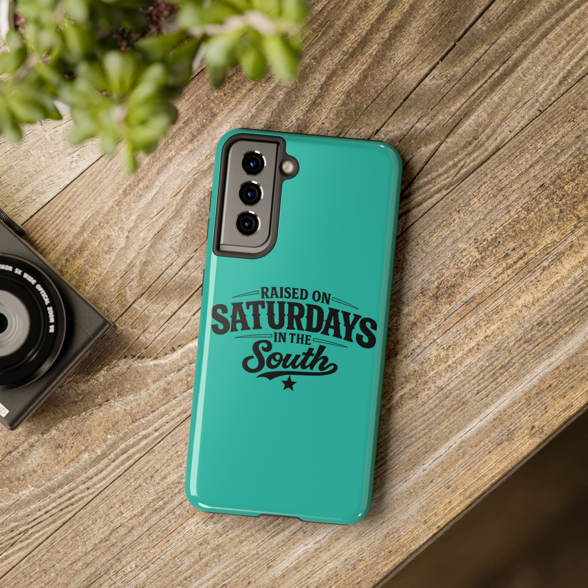 Raised On Saturdays In The South Phone Case-(blue)