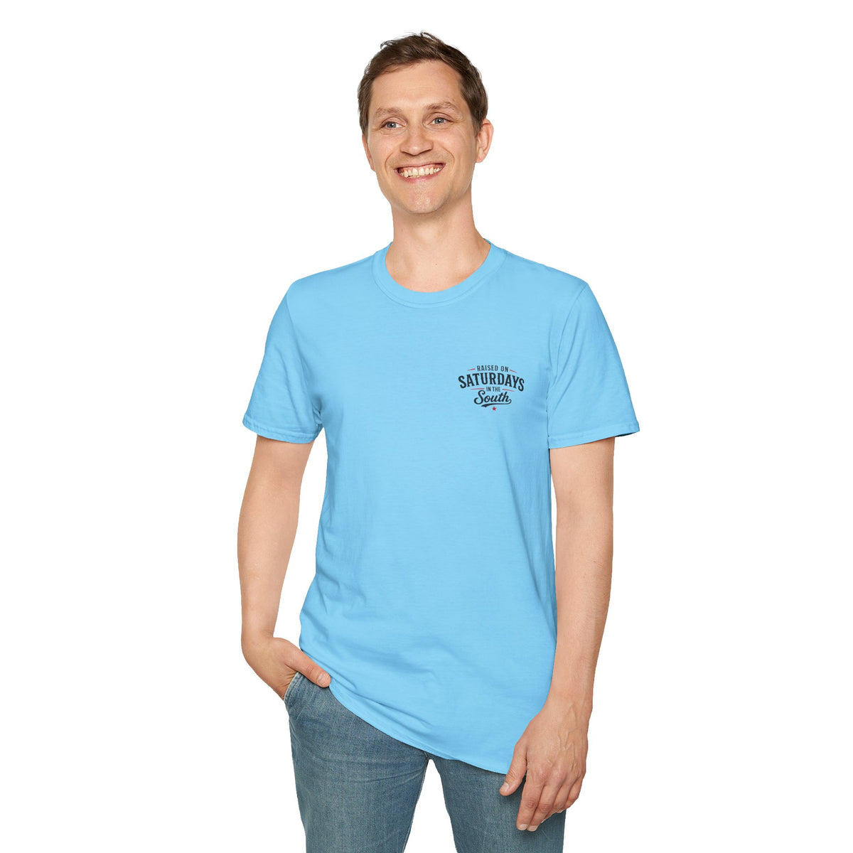 "Raised On Saturdays In The South" Vintage T-Shirt-Saturdays Are Made For Fishin